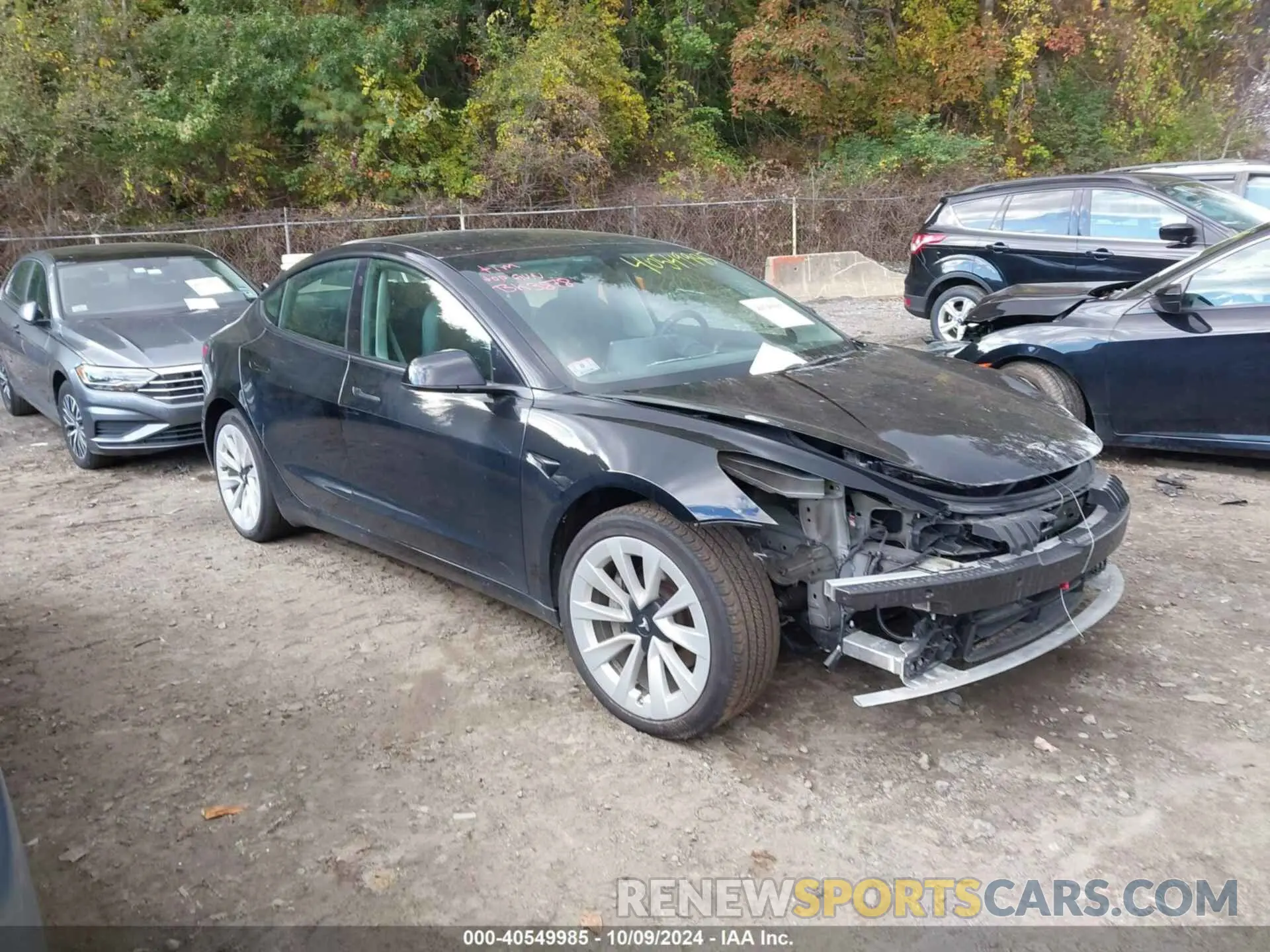 1 Photograph of a damaged car 5YJ3E1EBXNF304878 TESLA MODEL 3 2022
