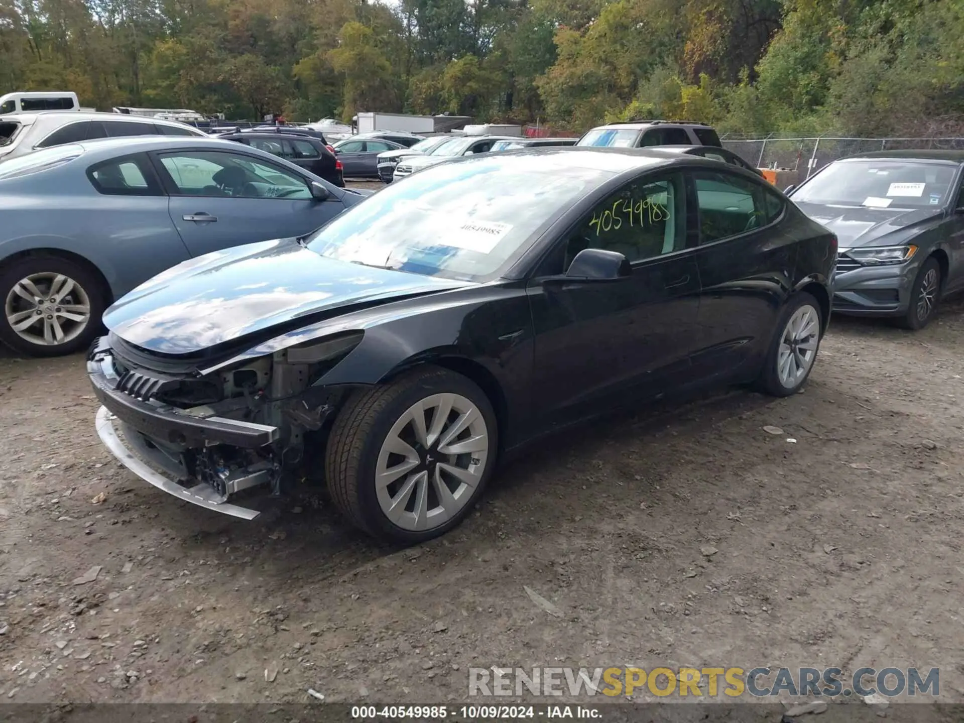 2 Photograph of a damaged car 5YJ3E1EBXNF304878 TESLA MODEL 3 2022
