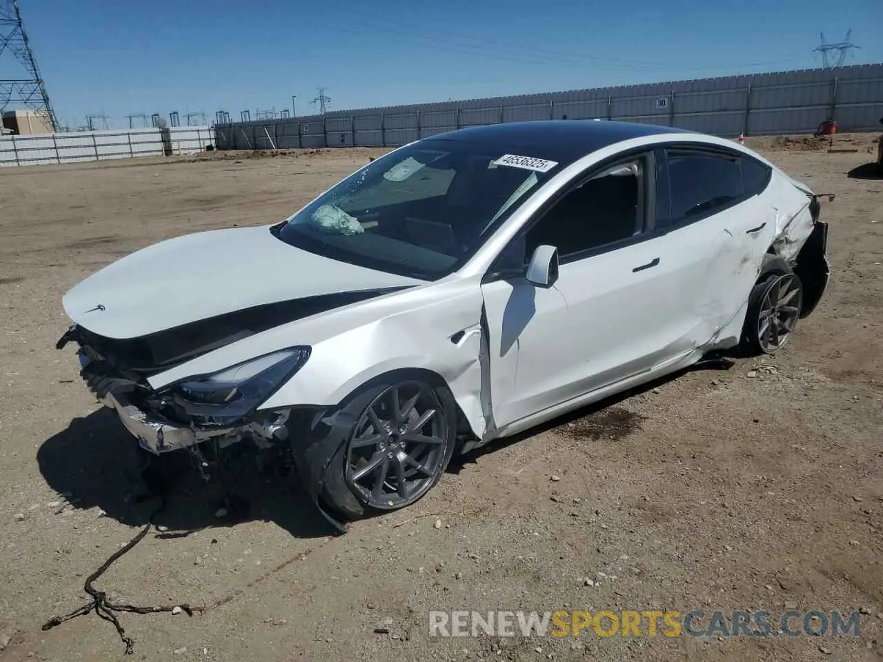 1 Photograph of a damaged car 5YJ3E1EBXNF328856 TESLA MODEL 3 2022