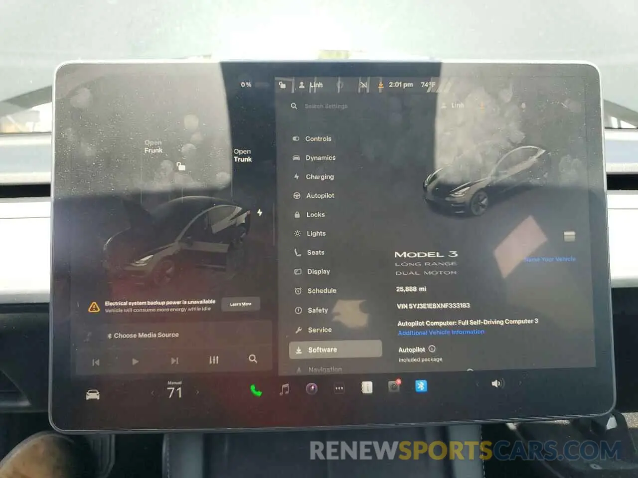9 Photograph of a damaged car 5YJ3E1EBXNF333183 TESLA MODEL 3 2022