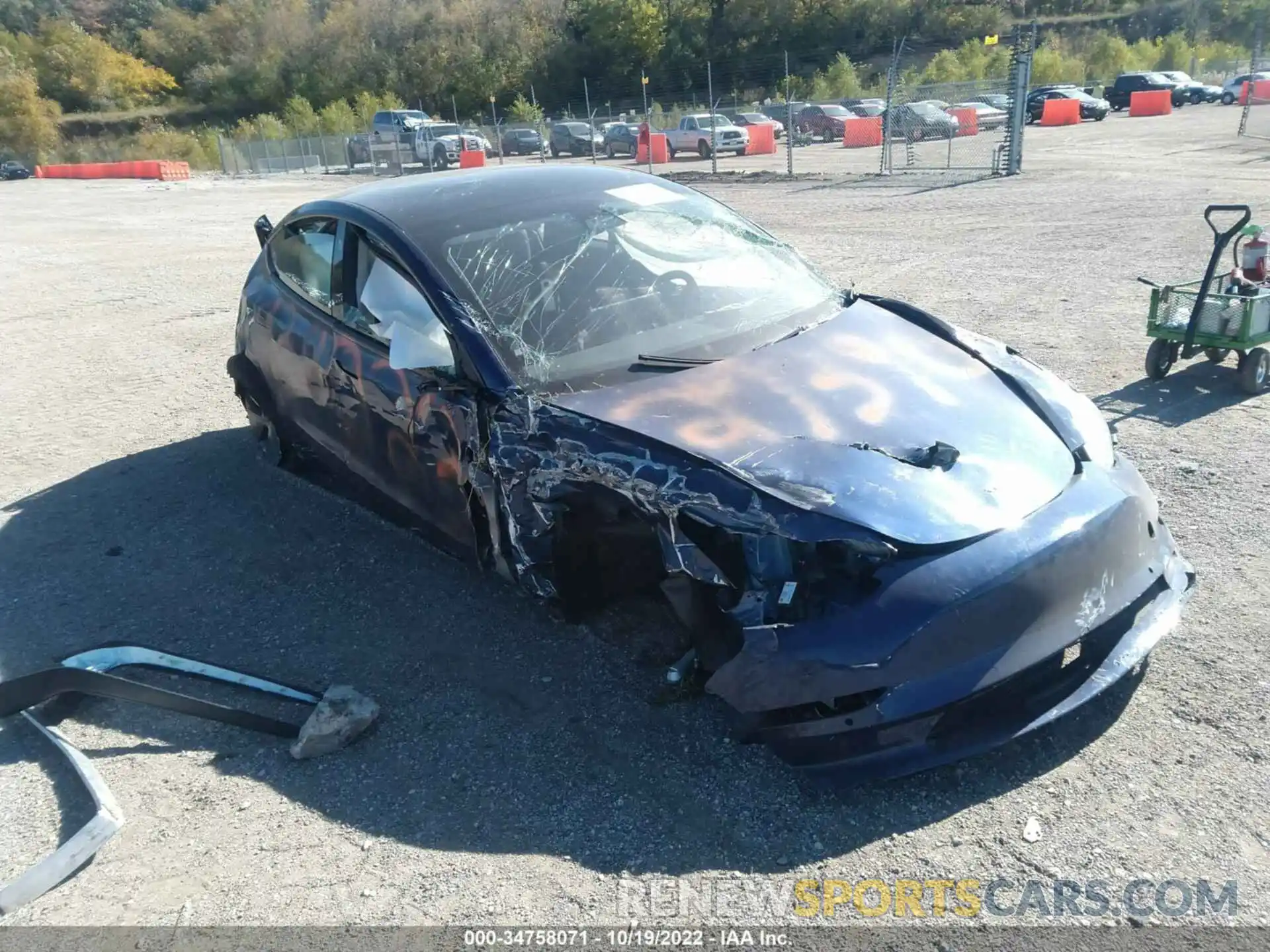 1 Photograph of a damaged car 5YJ3E1EBXNF334561 TESLA MODEL 3 2022