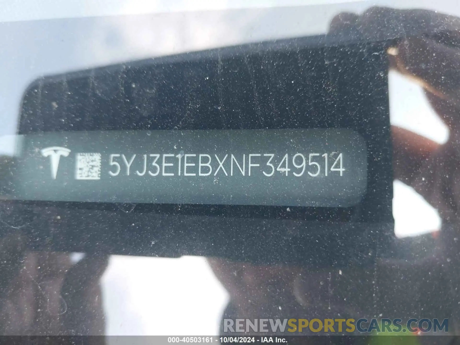 9 Photograph of a damaged car 5YJ3E1EBXNF349514 TESLA MODEL 3 2022