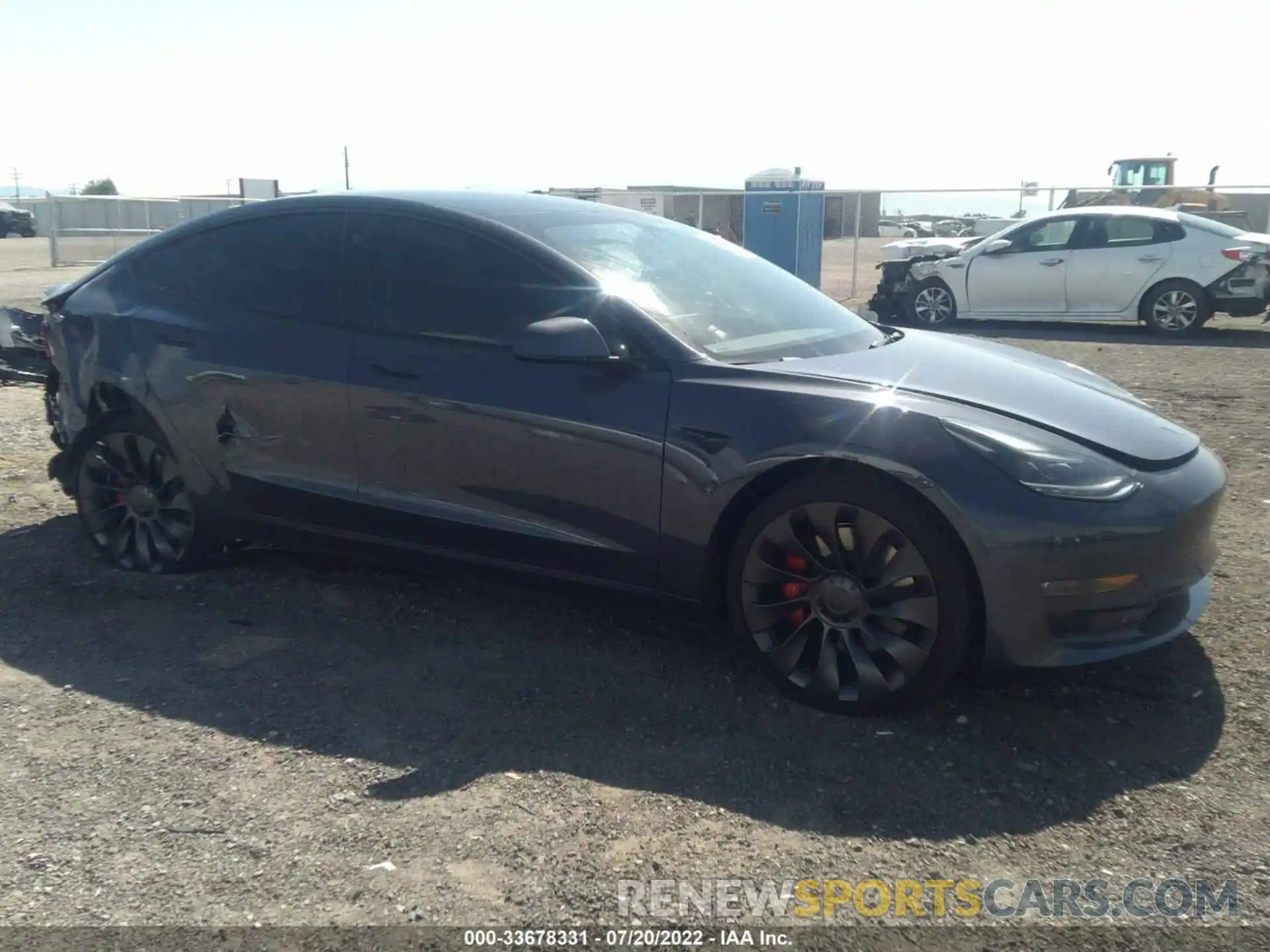 1 Photograph of a damaged car 5YJ3E1EC0NF134880 TESLA MODEL 3 2022