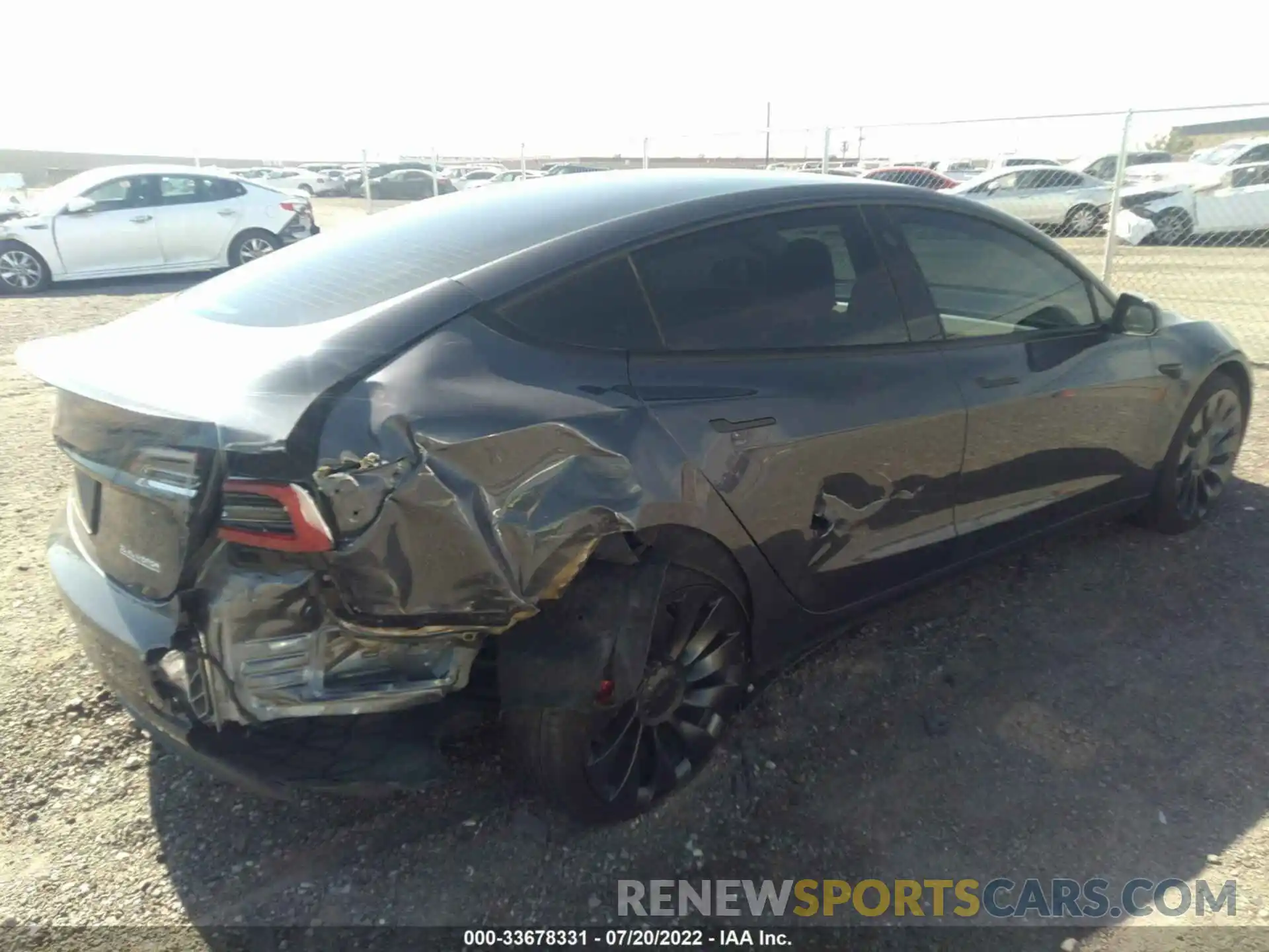 4 Photograph of a damaged car 5YJ3E1EC0NF134880 TESLA MODEL 3 2022