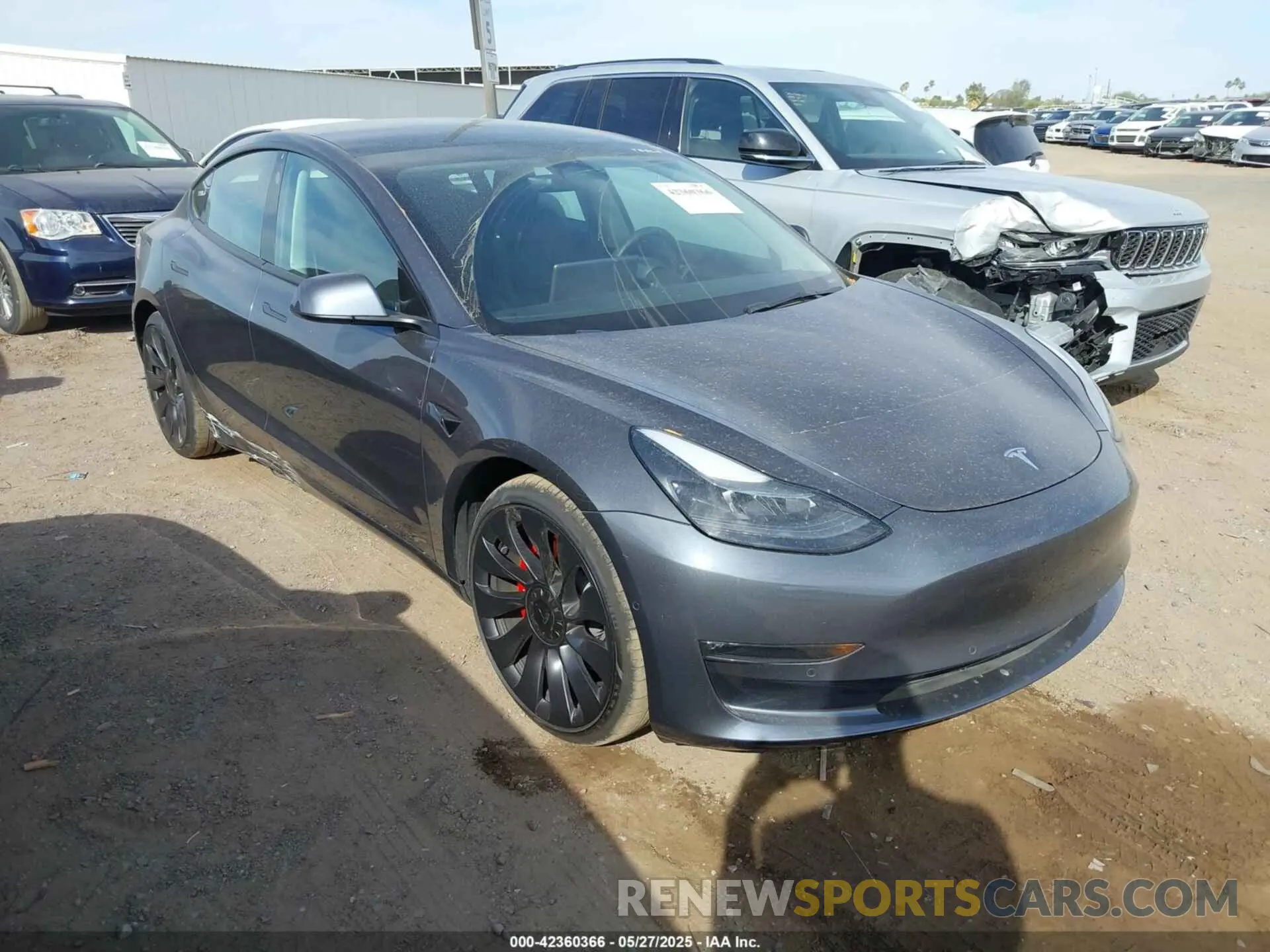 1 Photograph of a damaged car 5YJ3E1EC0NF165739 TESLA MODEL 3 2022