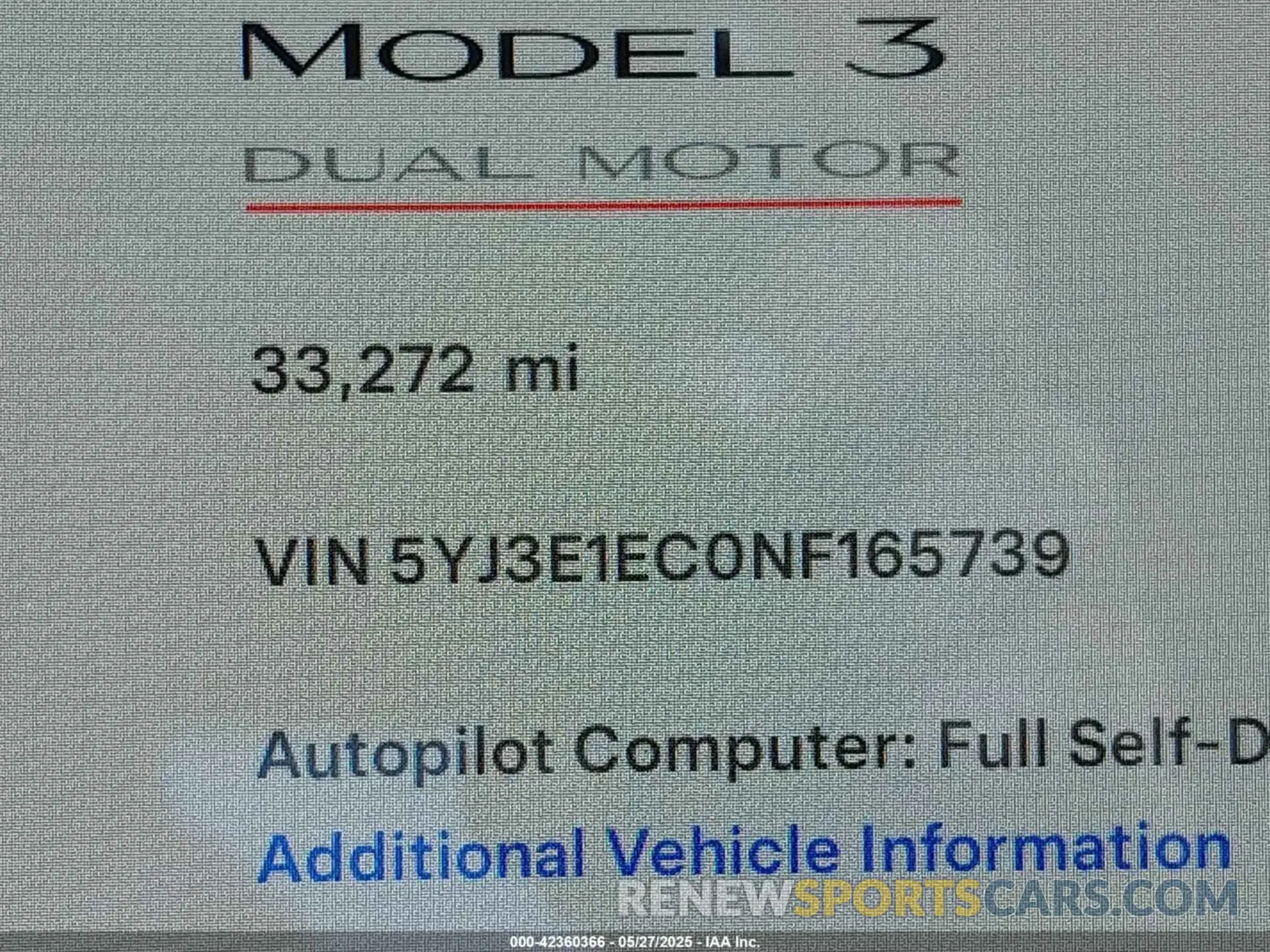 14 Photograph of a damaged car 5YJ3E1EC0NF165739 TESLA MODEL 3 2022