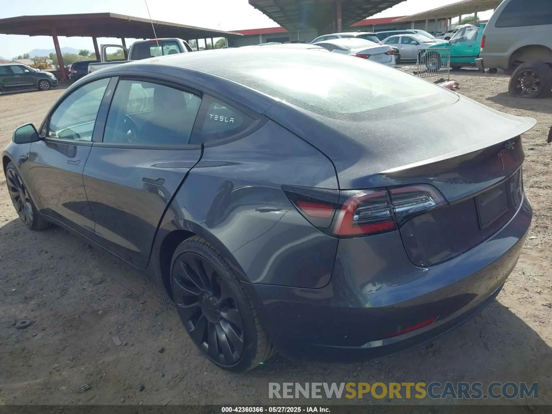 3 Photograph of a damaged car 5YJ3E1EC0NF165739 TESLA MODEL 3 2022