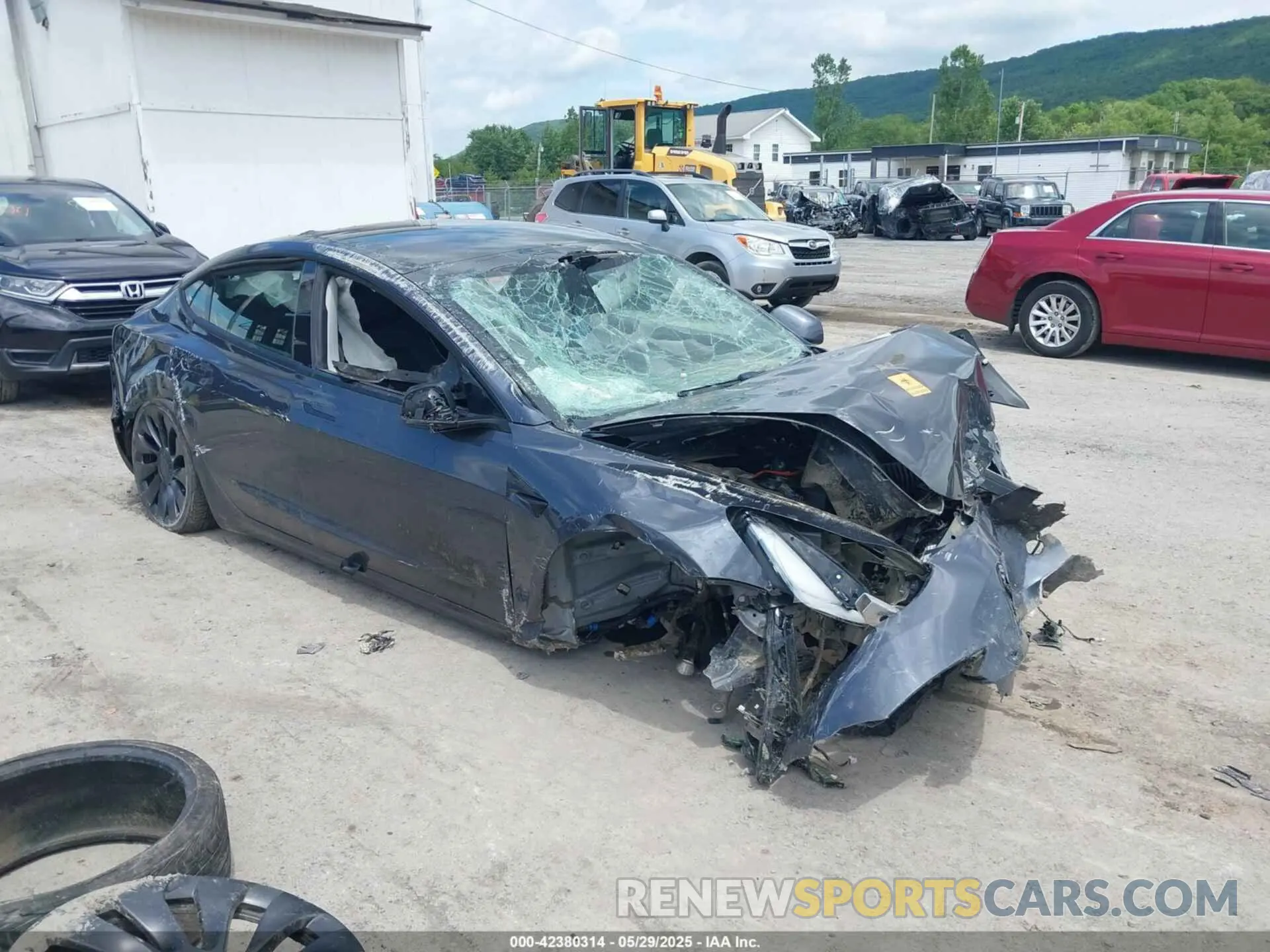 1 Photograph of a damaged car 5YJ3E1EC0NF174232 TESLA MODEL 3 2022