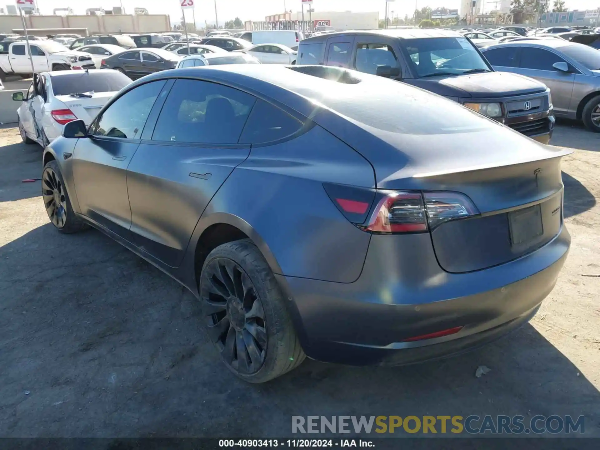 3 Photograph of a damaged car 5YJ3E1EC0NF248295 TESLA MODEL 3 2022