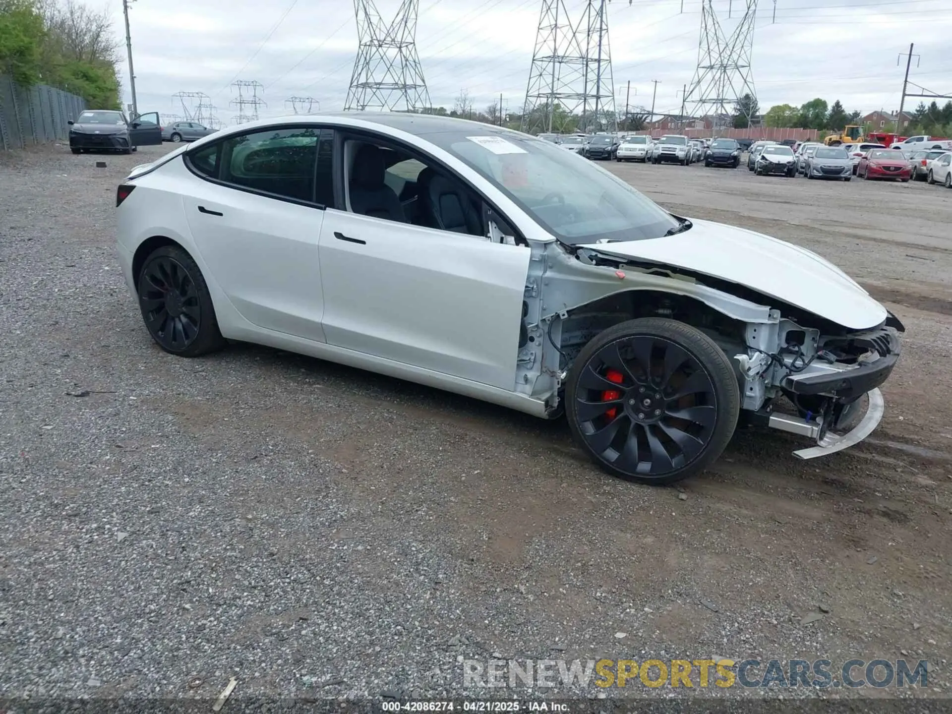 1 Photograph of a damaged car 5YJ3E1EC0NF263945 TESLA MODEL 3 2022