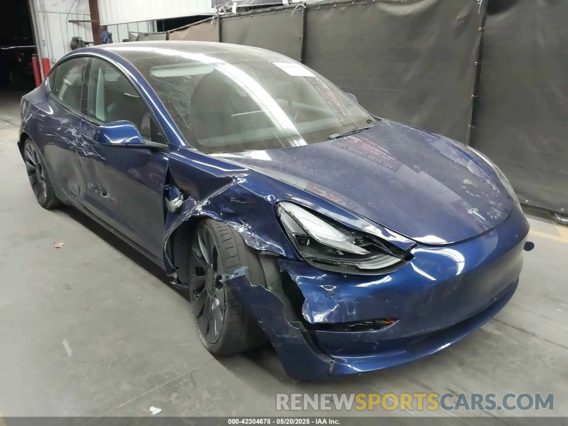 1 Photograph of a damaged car 5YJ3E1EC1NF104786 TESLA MODEL 3 2022