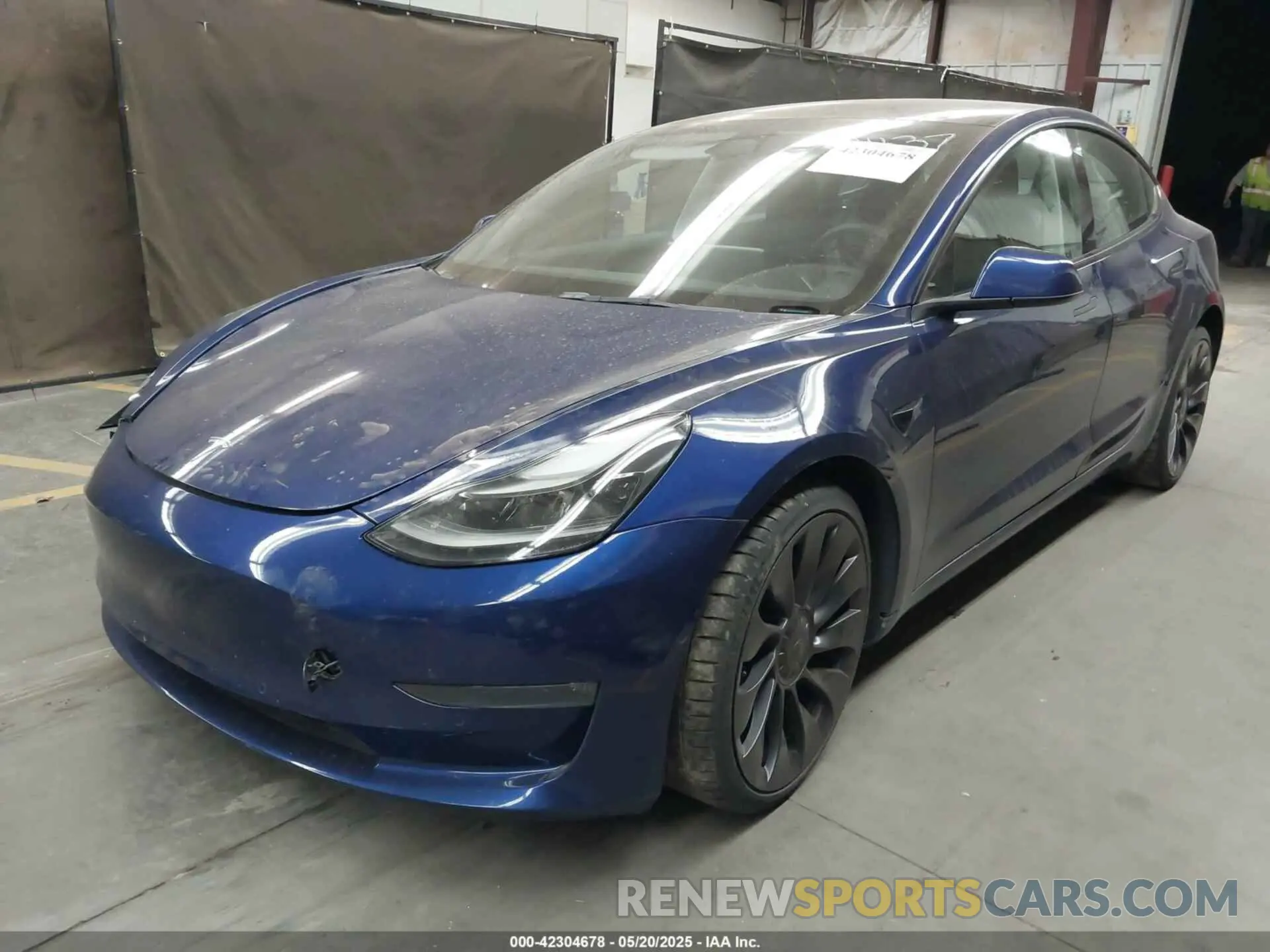 2 Photograph of a damaged car 5YJ3E1EC1NF104786 TESLA MODEL 3 2022