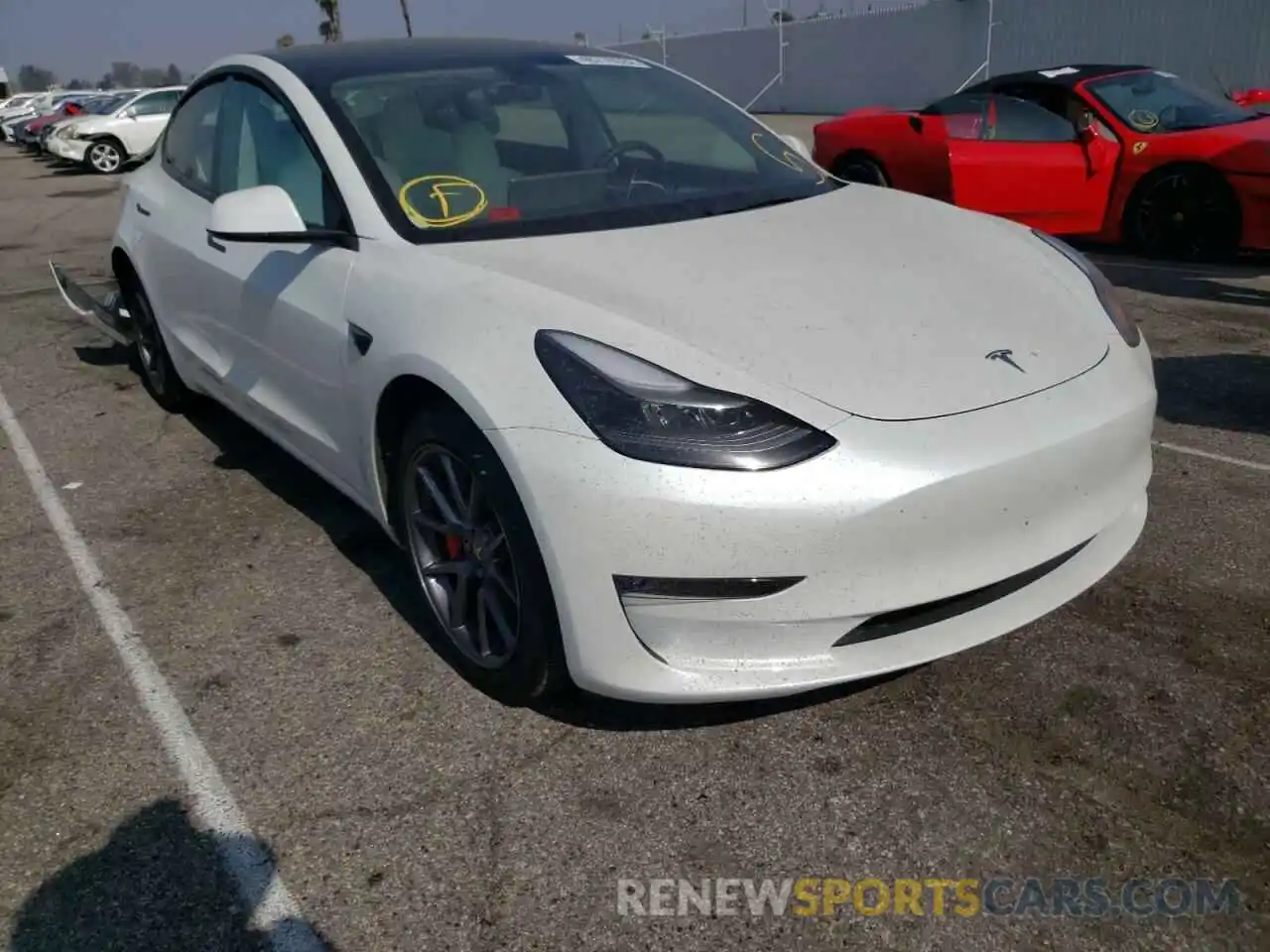 1 Photograph of a damaged car 5YJ3E1EC1NF131406 TESLA MODEL 3 2022