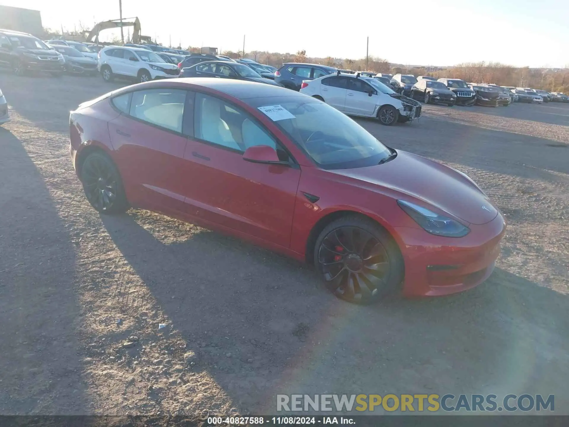 1 Photograph of a damaged car 5YJ3E1EC1NF163191 TESLA MODEL 3 2022