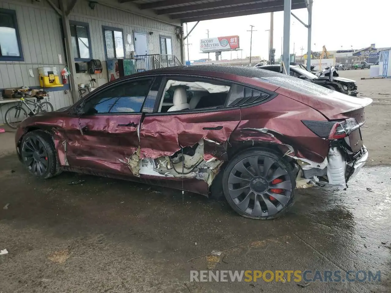 2 Photograph of a damaged car 5YJ3E1EC1NF170240 TESLA MODEL 3 2022