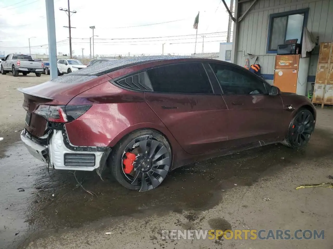 3 Photograph of a damaged car 5YJ3E1EC1NF170240 TESLA MODEL 3 2022