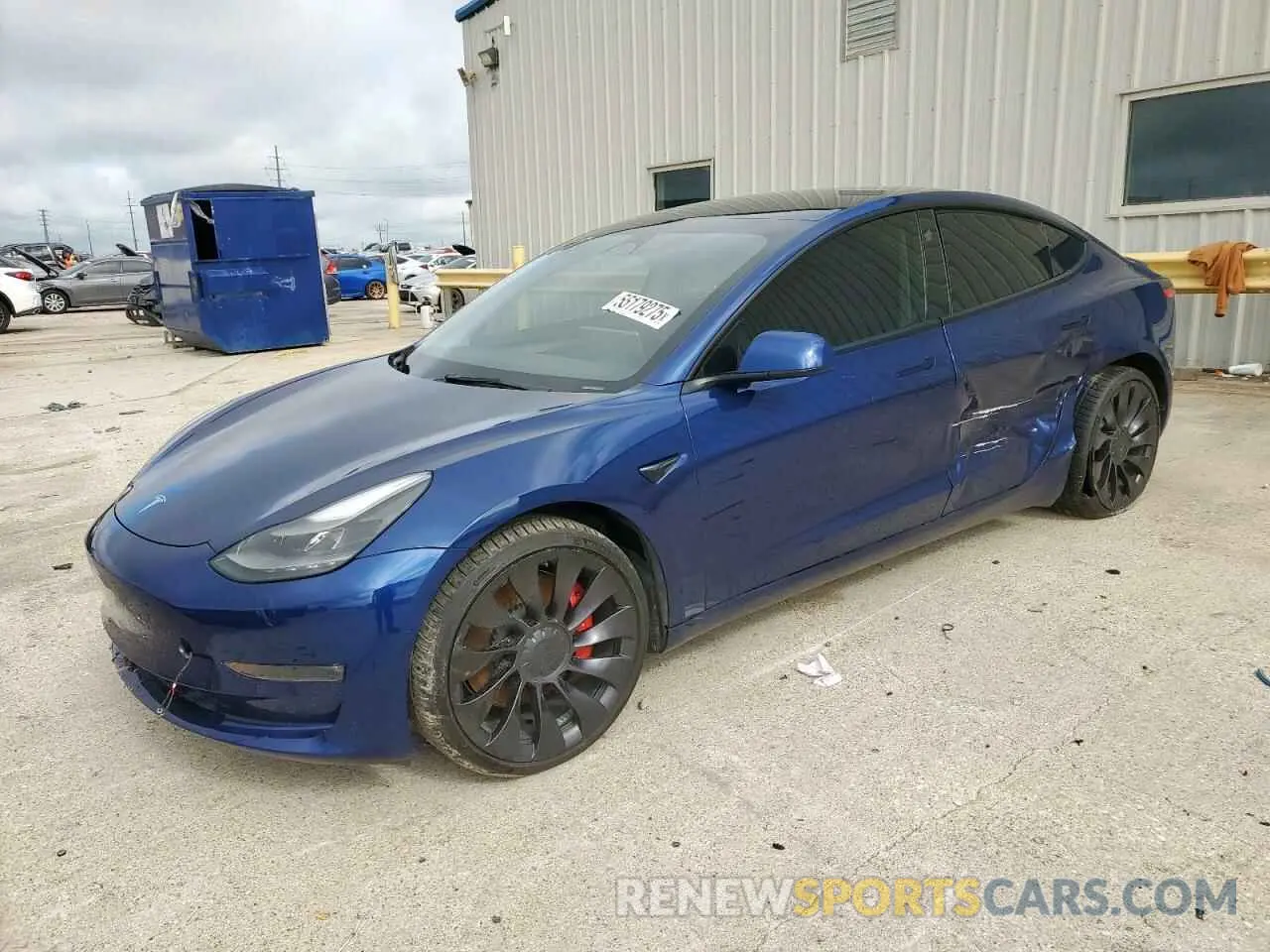 1 Photograph of a damaged car 5YJ3E1EC1NF254025 TESLA MODEL 3 2022