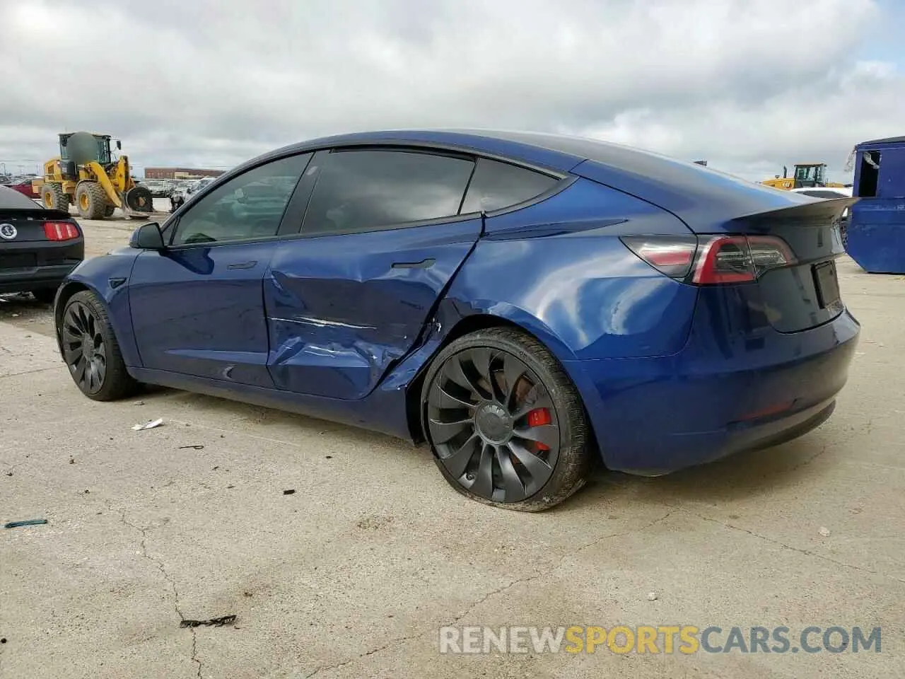 2 Photograph of a damaged car 5YJ3E1EC1NF254025 TESLA MODEL 3 2022