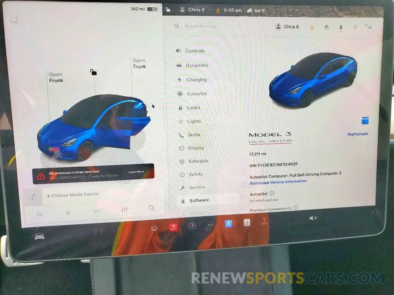 9 Photograph of a damaged car 5YJ3E1EC1NF254025 TESLA MODEL 3 2022