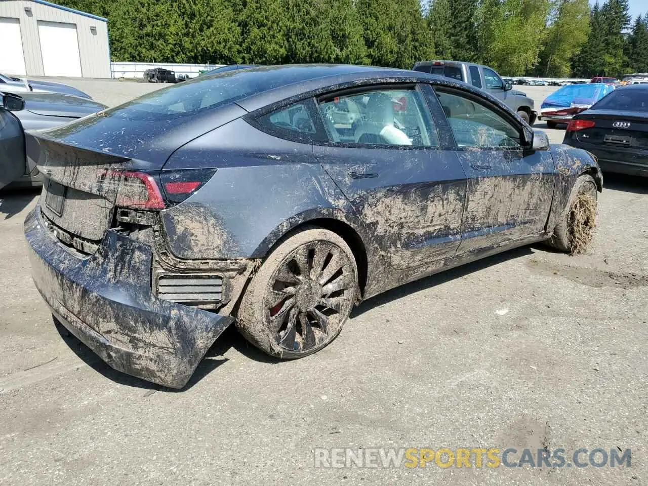 3 Photograph of a damaged car 5YJ3E1EC1NF262416 TESLA MODEL 3 2022