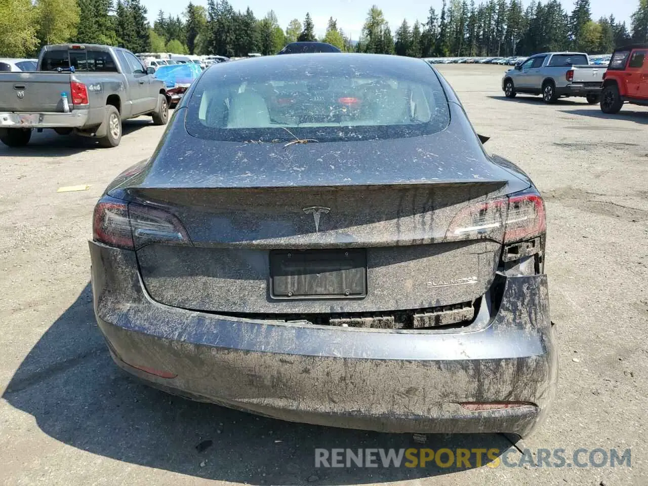 6 Photograph of a damaged car 5YJ3E1EC1NF262416 TESLA MODEL 3 2022