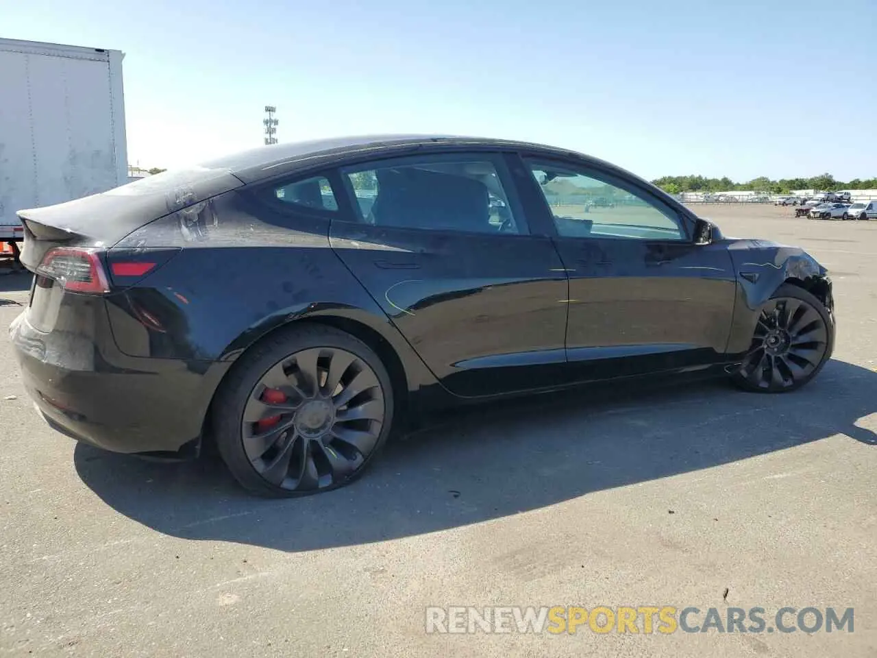 3 Photograph of a damaged car 5YJ3E1EC1NF342430 TESLA MODEL 3 2022