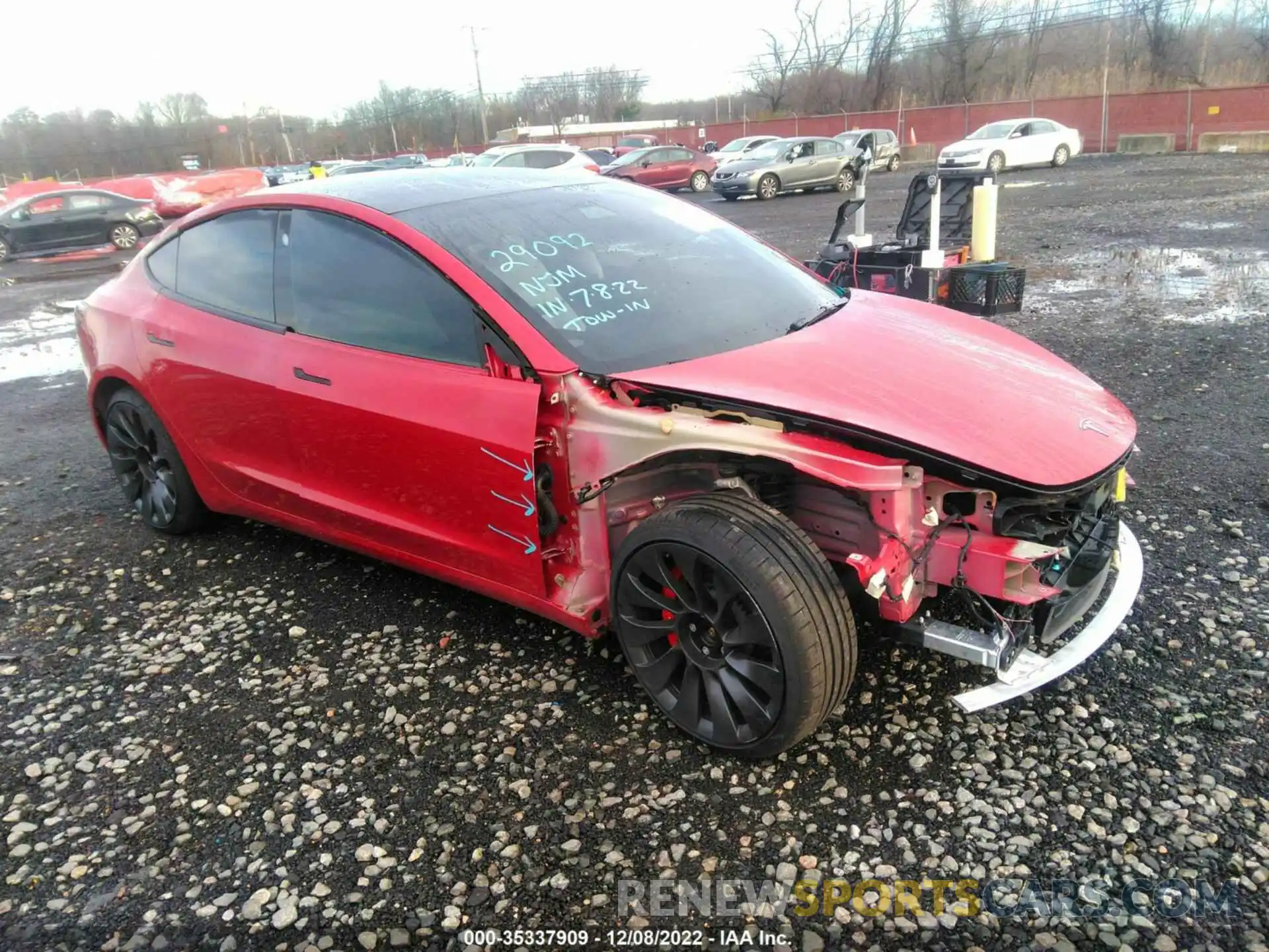 1 Photograph of a damaged car 5YJ3E1EC2NF104215 TESLA MODEL 3 2022