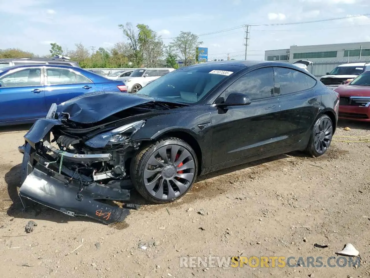 1 Photograph of a damaged car 5YJ3E1EC2NF105090 TESLA MODEL 3 2022