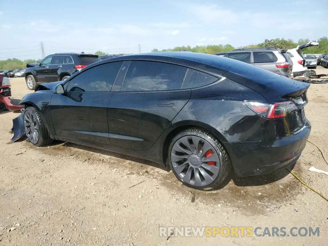 2 Photograph of a damaged car 5YJ3E1EC2NF105090 TESLA MODEL 3 2022