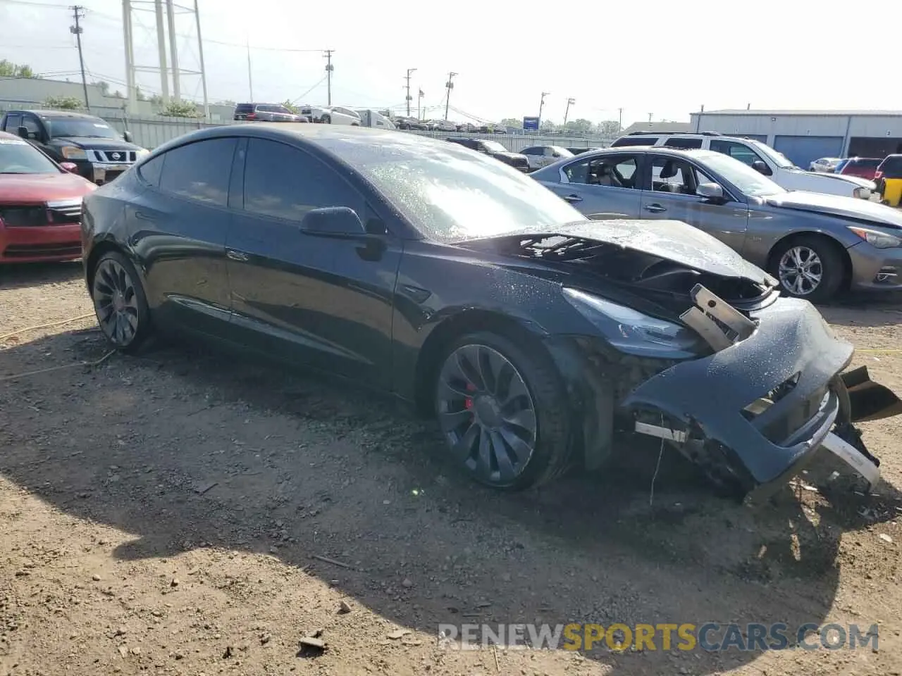 4 Photograph of a damaged car 5YJ3E1EC2NF105090 TESLA MODEL 3 2022