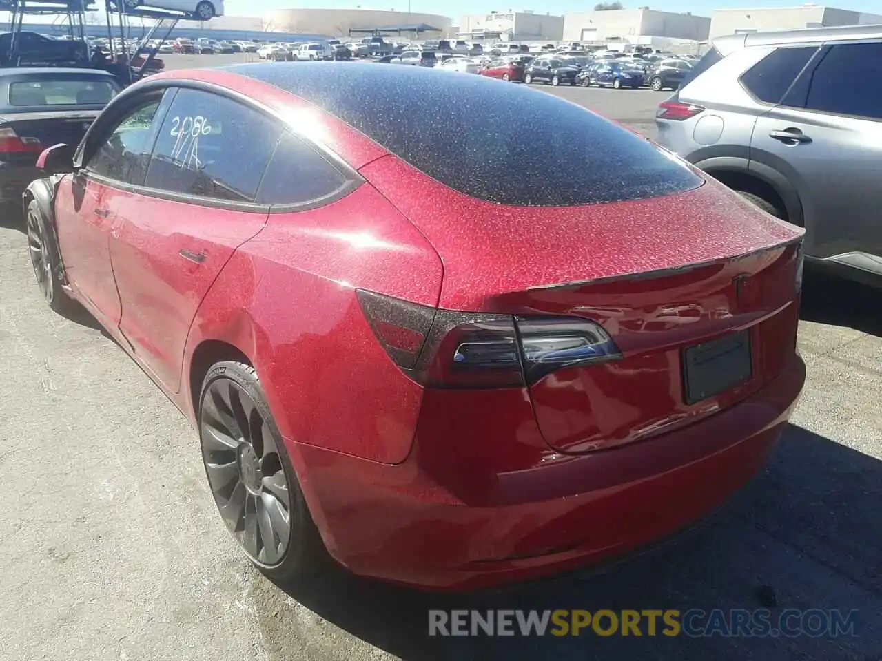 3 Photograph of a damaged car 5YJ3E1EC2NF106627 TESLA MODEL 3 2022