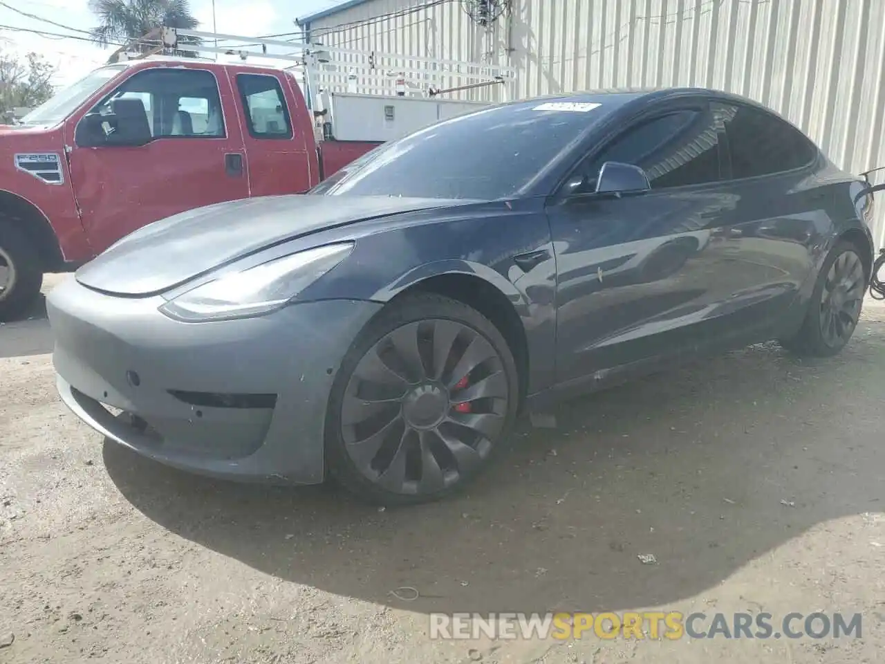 1 Photograph of a damaged car 5YJ3E1EC2NF127817 TESLA MODEL 3 2022