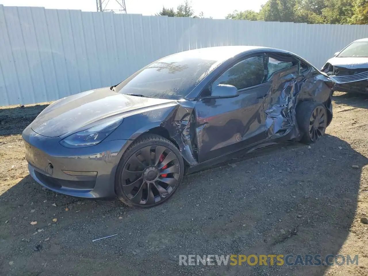 1 Photograph of a damaged car 5YJ3E1EC2NF261811 TESLA MODEL 3 2022