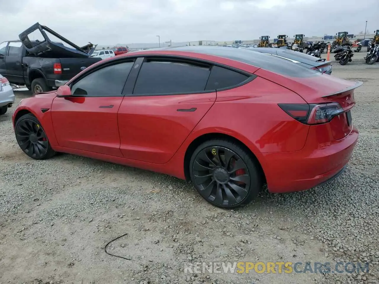 2 Photograph of a damaged car 5YJ3E1EC2NF268046 TESLA MODEL 3 2022