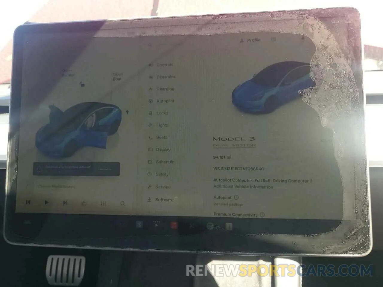 9 Photograph of a damaged car 5YJ3E1EC2NF268046 TESLA MODEL 3 2022