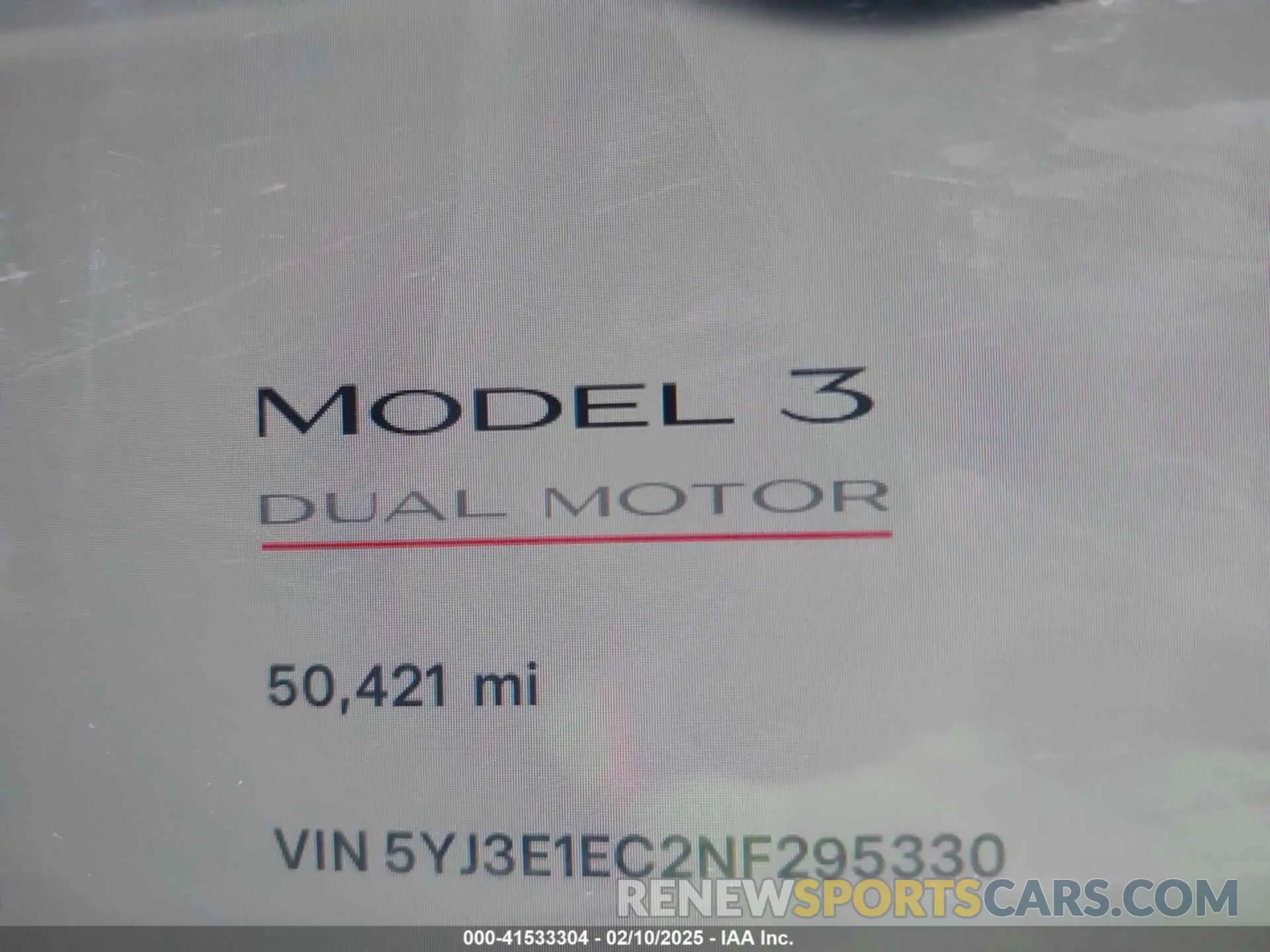 15 Photograph of a damaged car 5YJ3E1EC2NF295330 TESLA MODEL 3 2022
