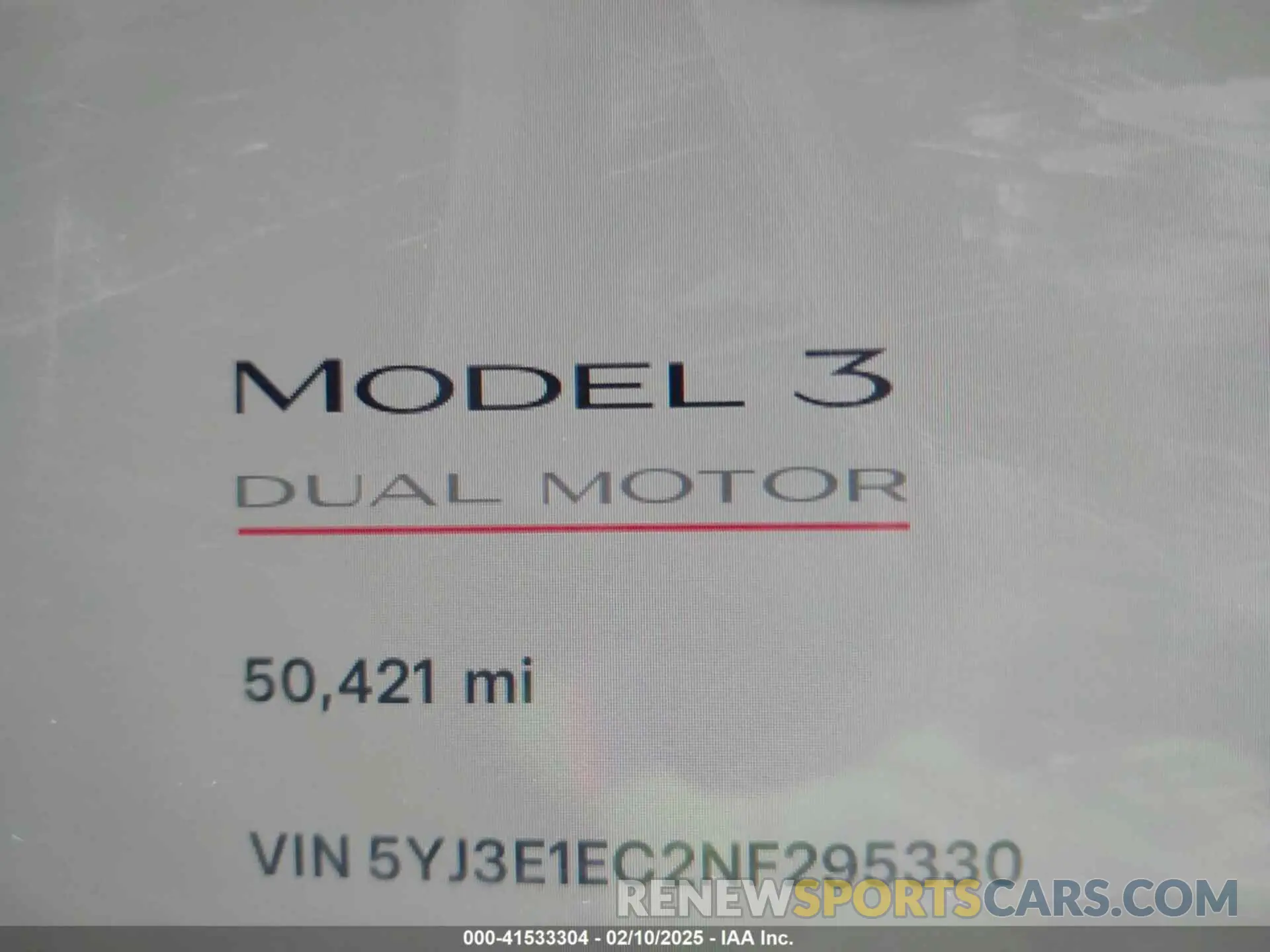 7 Photograph of a damaged car 5YJ3E1EC2NF295330 TESLA MODEL 3 2022
