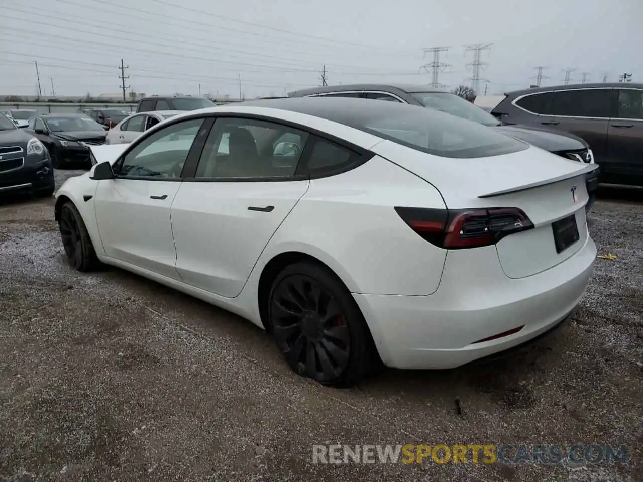 2 Photograph of a damaged car 5YJ3E1EC2NF343103 TESLA MODEL 3 2022