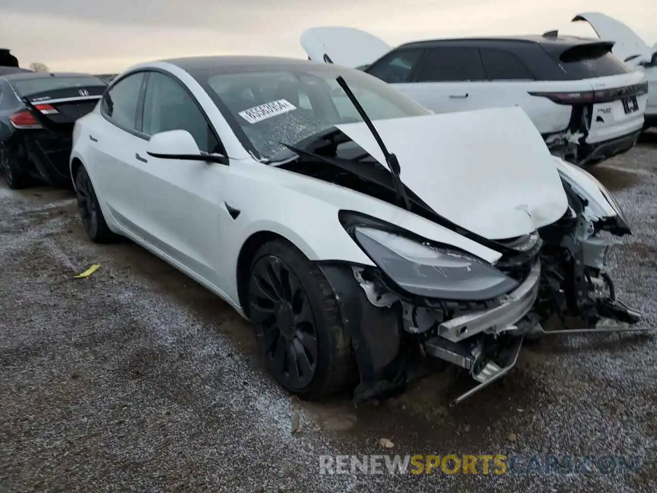 4 Photograph of a damaged car 5YJ3E1EC2NF343103 TESLA MODEL 3 2022