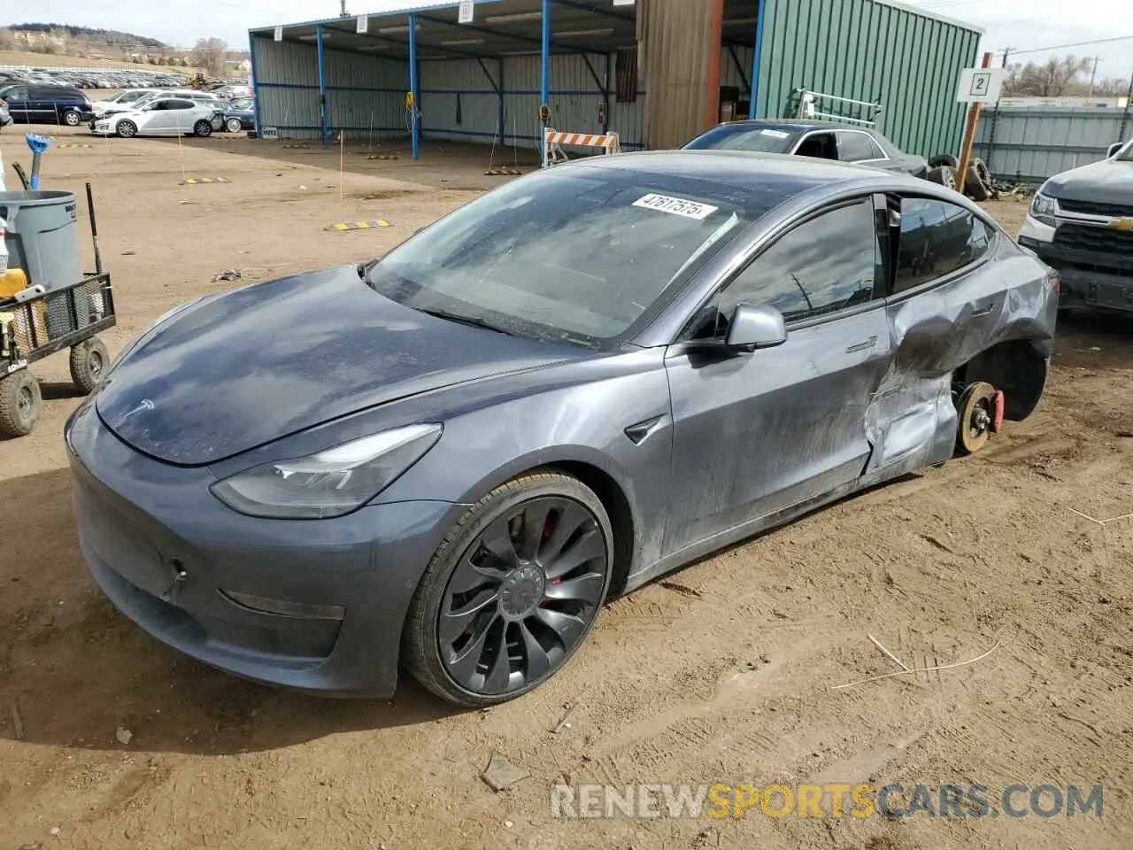 1 Photograph of a damaged car 5YJ3E1EC2NF357843 TESLA MODEL 3 2022