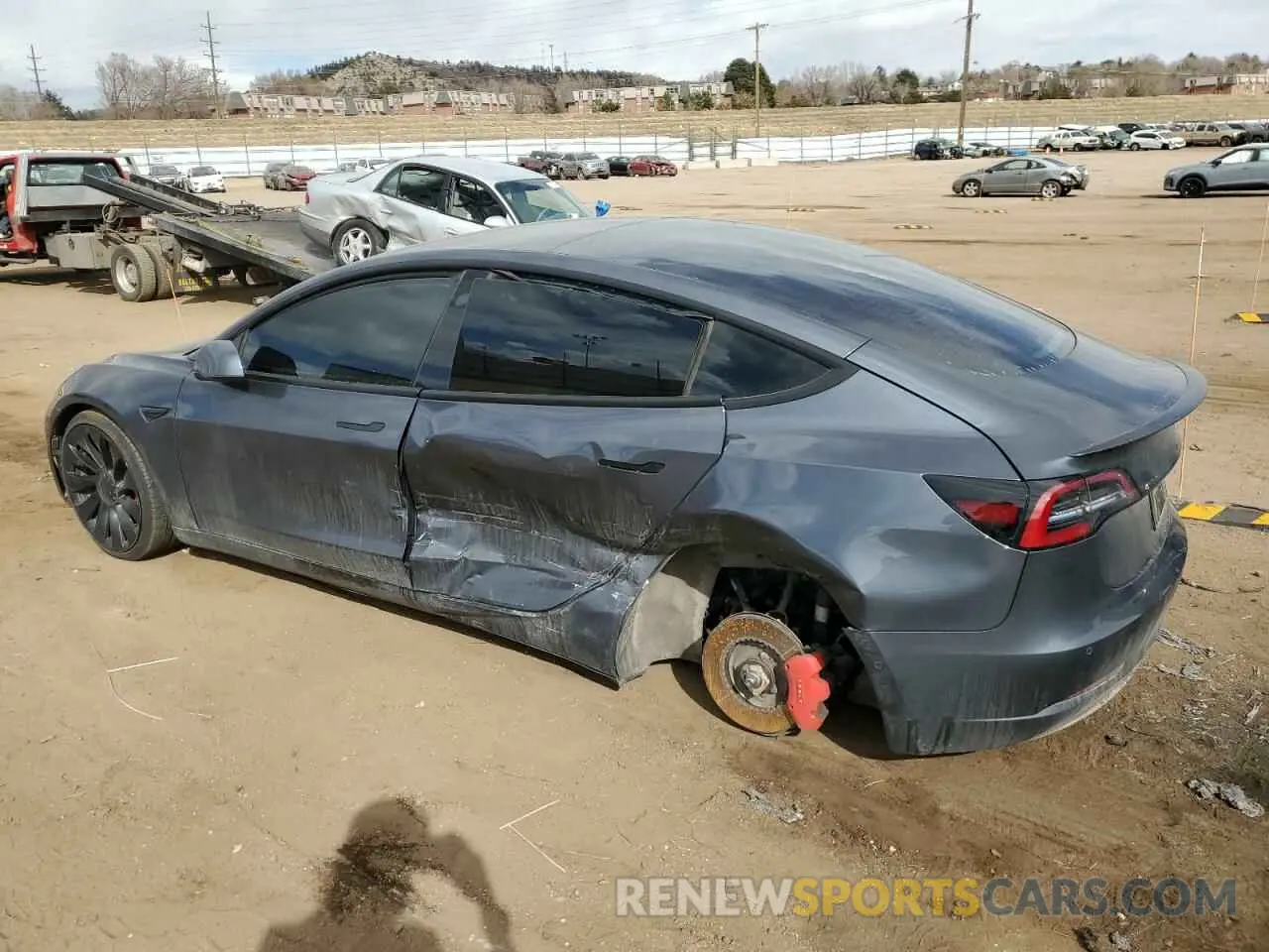 2 Photograph of a damaged car 5YJ3E1EC2NF357843 TESLA MODEL 3 2022