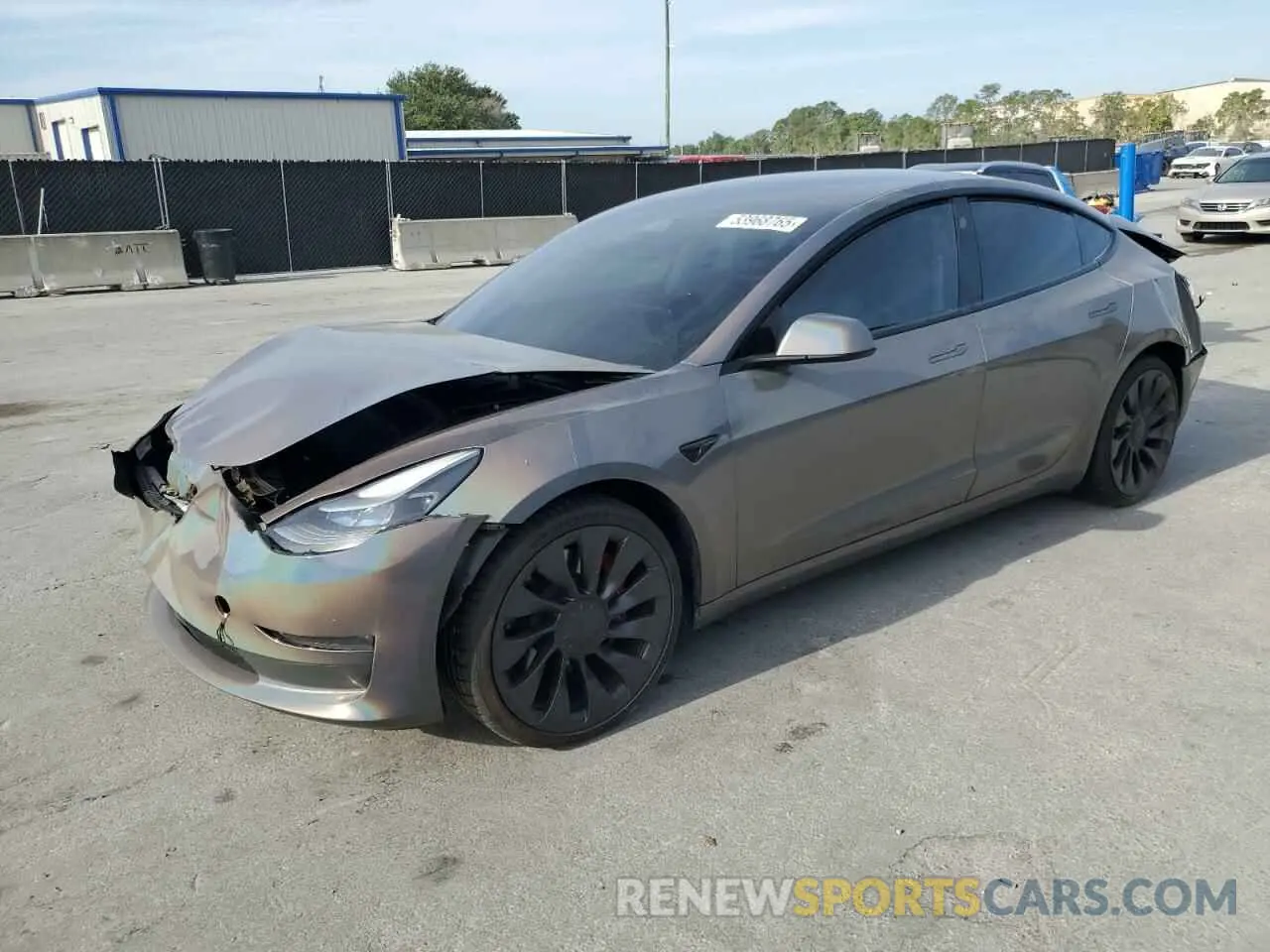 1 Photograph of a damaged car 5YJ3E1EC3NF128202 TESLA MODEL 3 2022