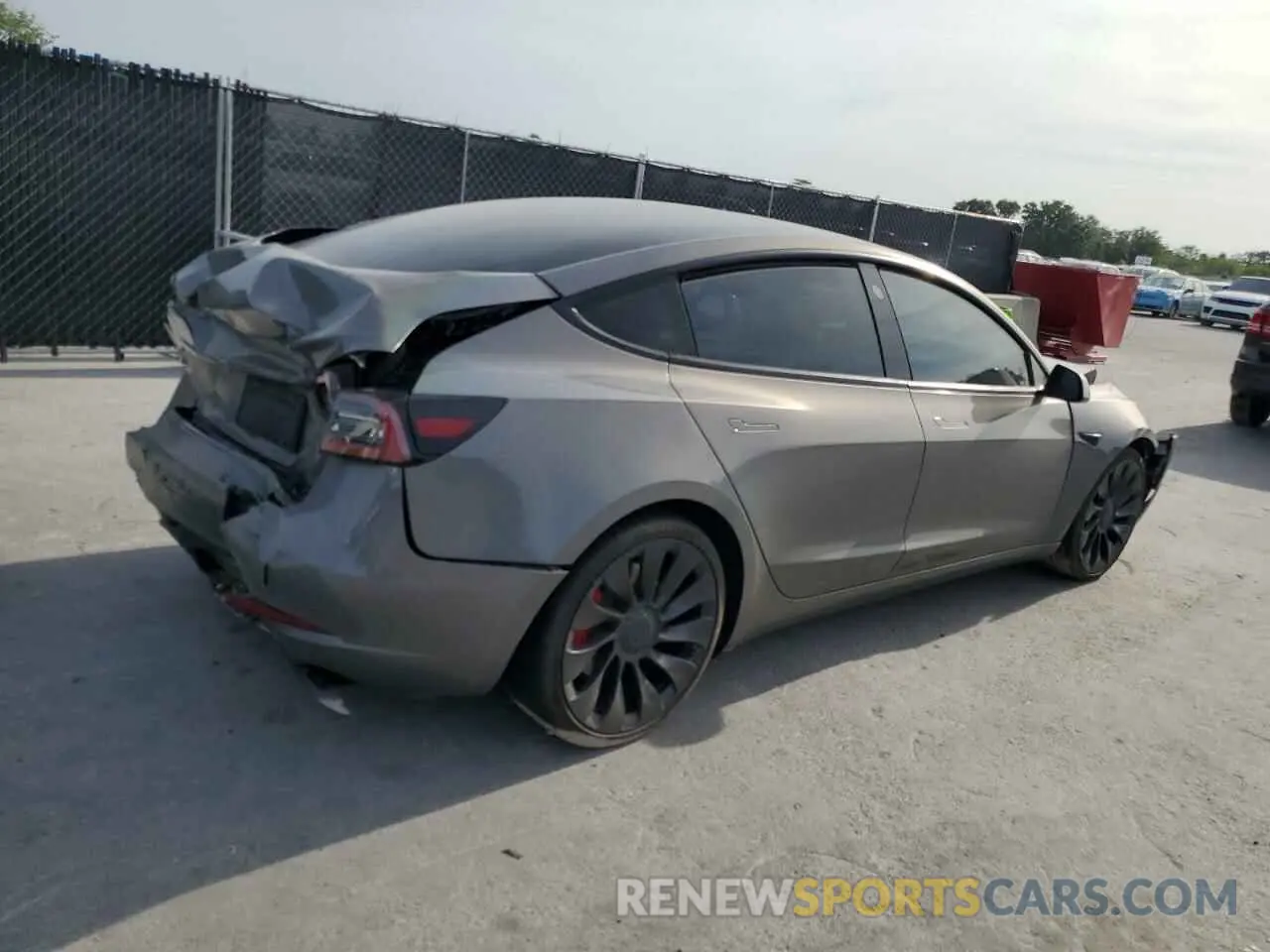 3 Photograph of a damaged car 5YJ3E1EC3NF128202 TESLA MODEL 3 2022