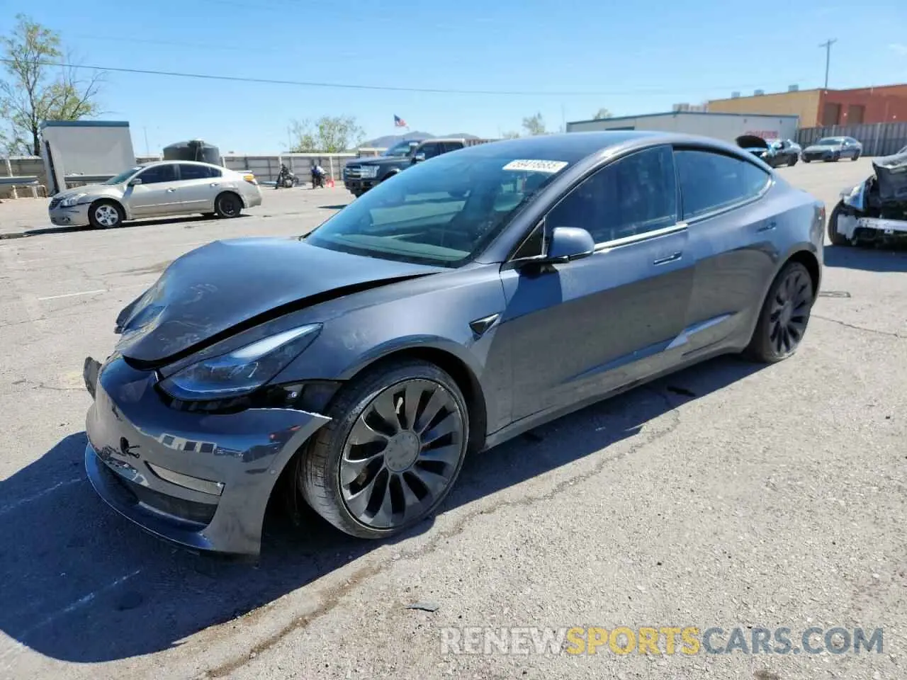 1 Photograph of a damaged car 5YJ3E1EC3NF144870 TESLA MODEL 3 2022