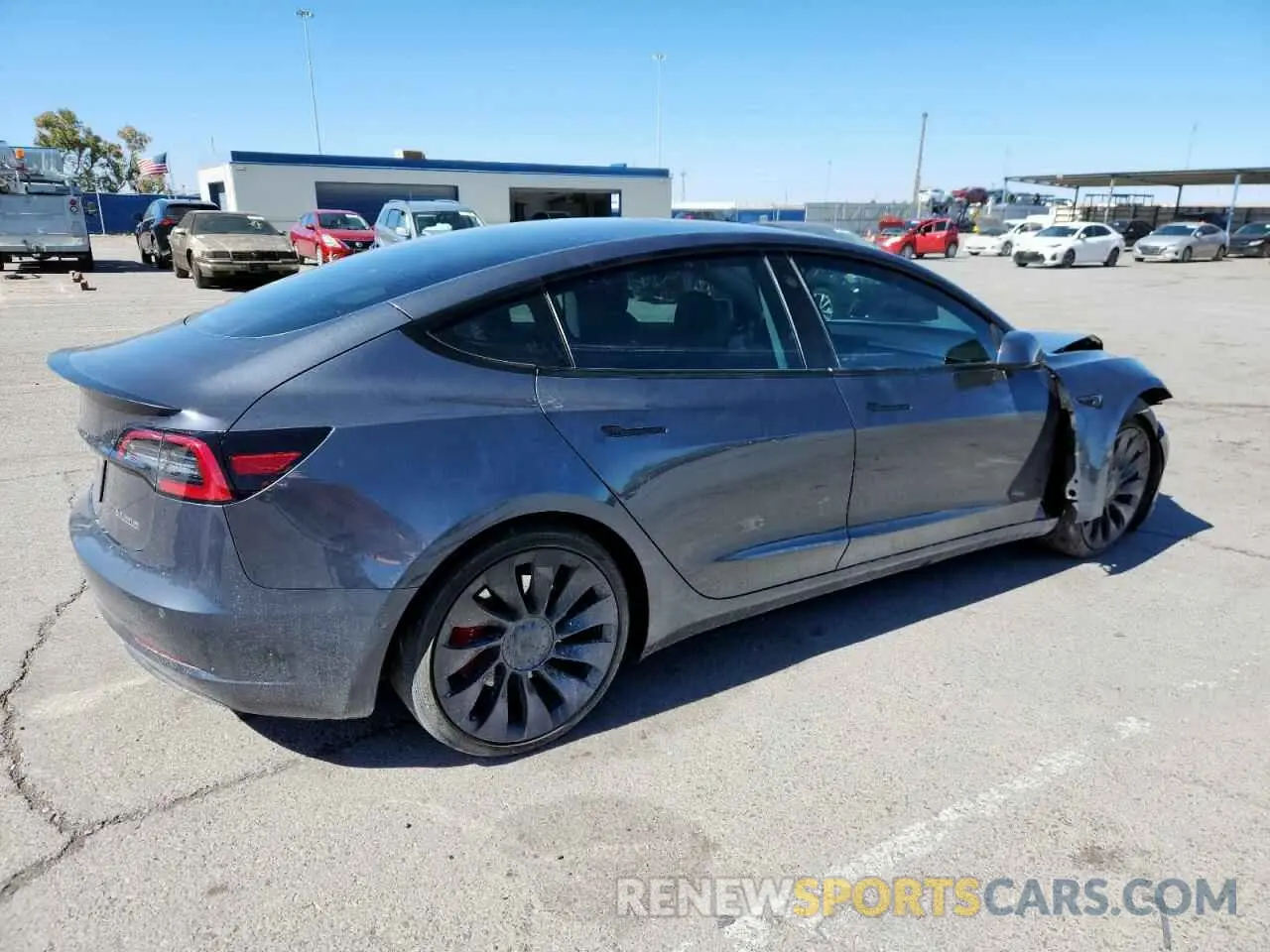 3 Photograph of a damaged car 5YJ3E1EC3NF144870 TESLA MODEL 3 2022