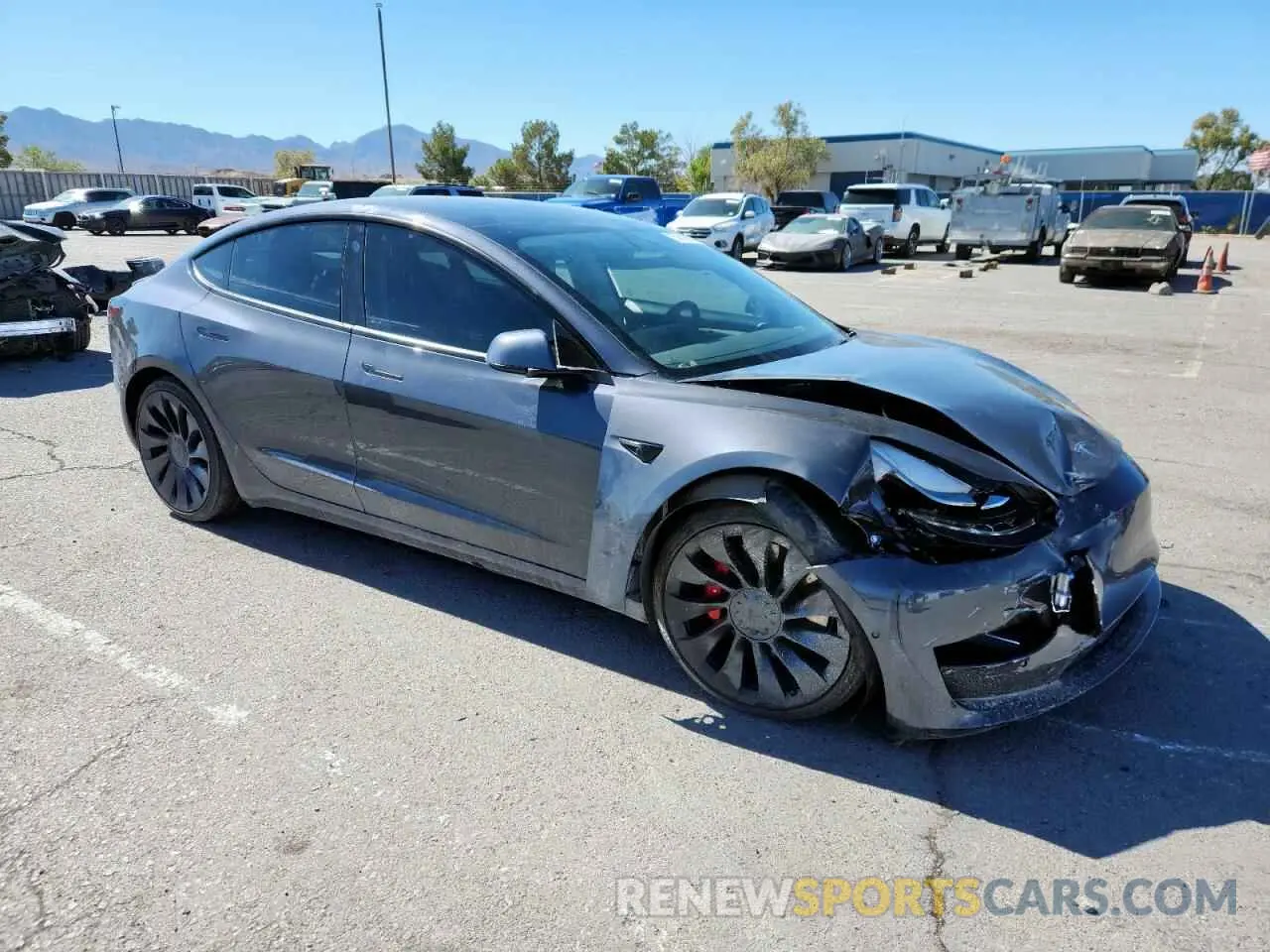 4 Photograph of a damaged car 5YJ3E1EC3NF144870 TESLA MODEL 3 2022