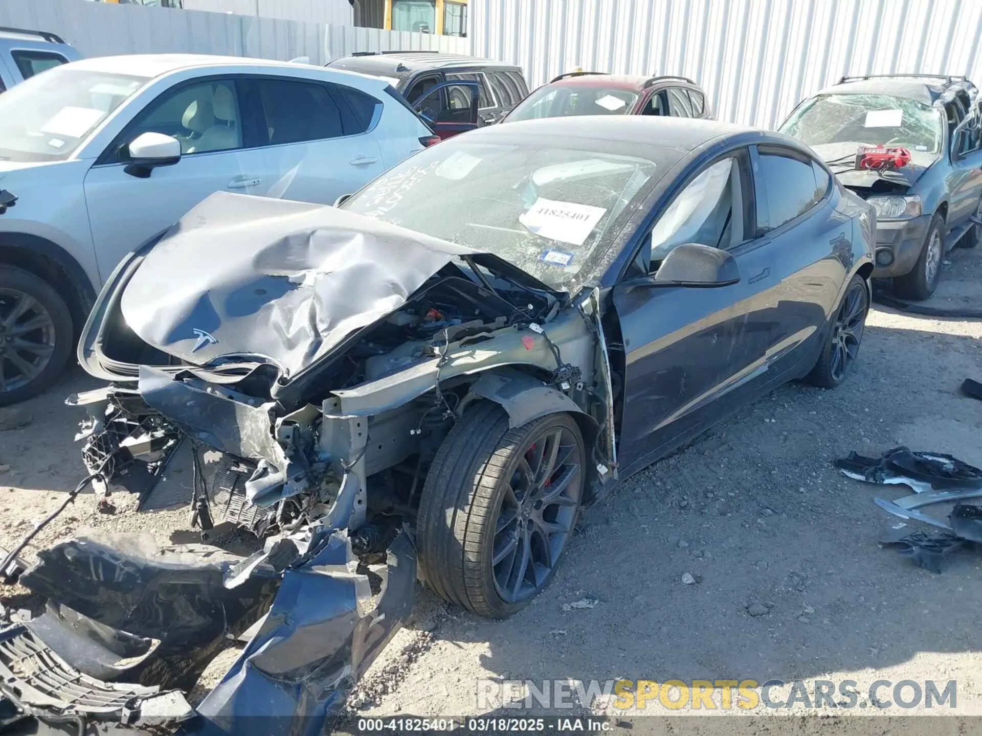 2 Photograph of a damaged car 5YJ3E1EC3NF194197 TESLA MODEL 3 2022
