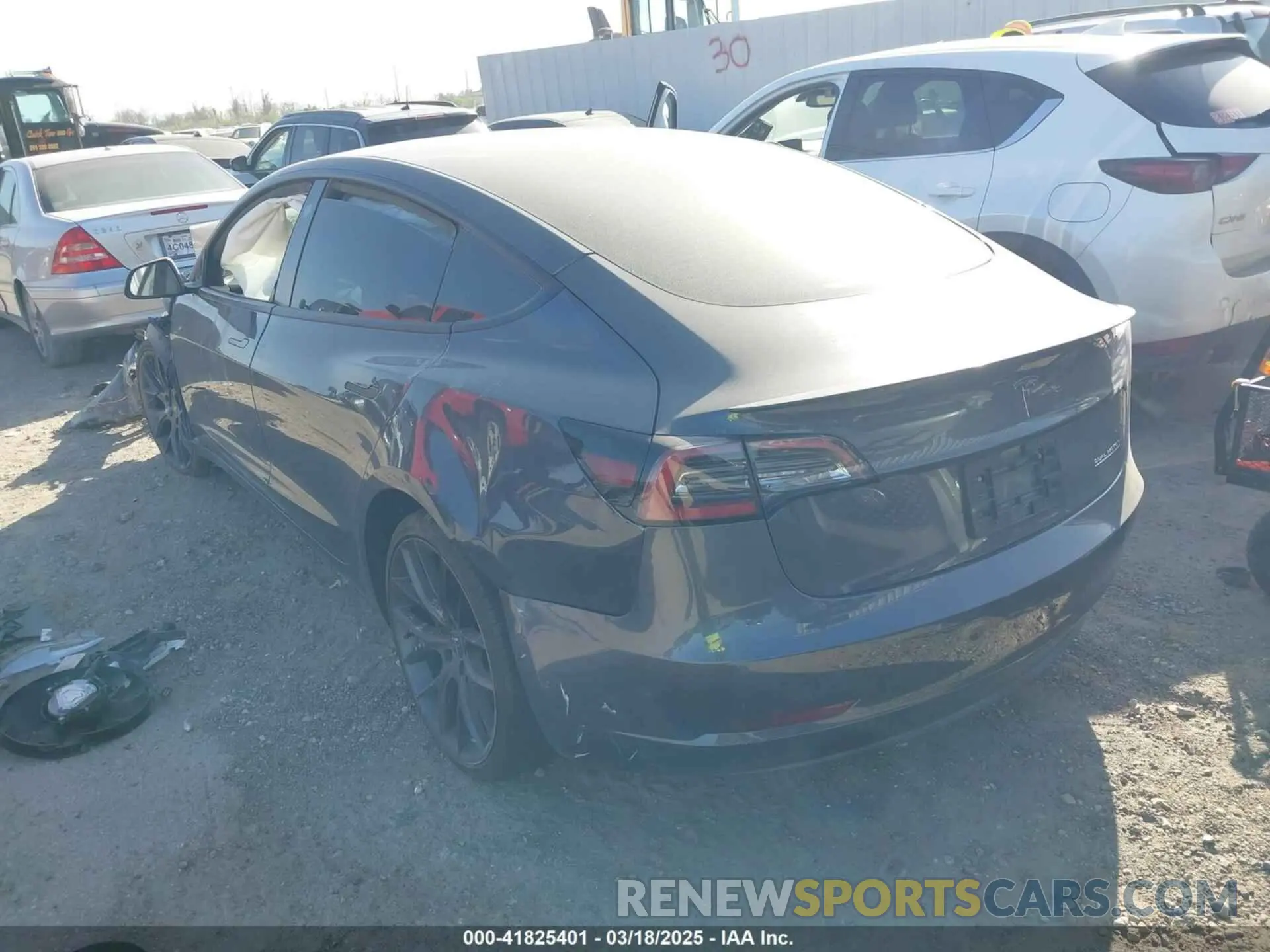 3 Photograph of a damaged car 5YJ3E1EC3NF194197 TESLA MODEL 3 2022