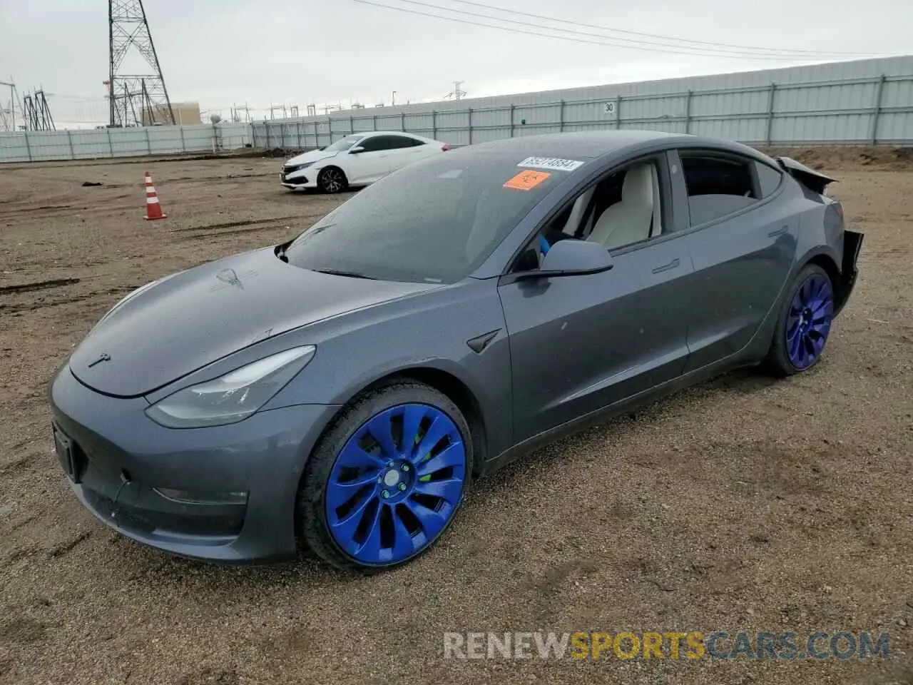 1 Photograph of a damaged car 5YJ3E1EC3NF208468 TESLA MODEL 3 2022