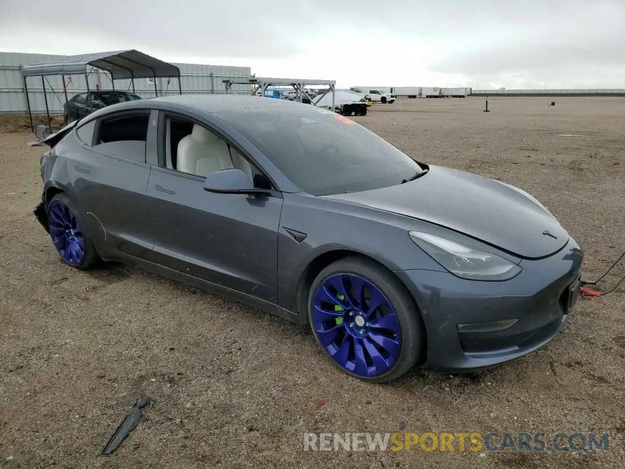 4 Photograph of a damaged car 5YJ3E1EC3NF208468 TESLA MODEL 3 2022